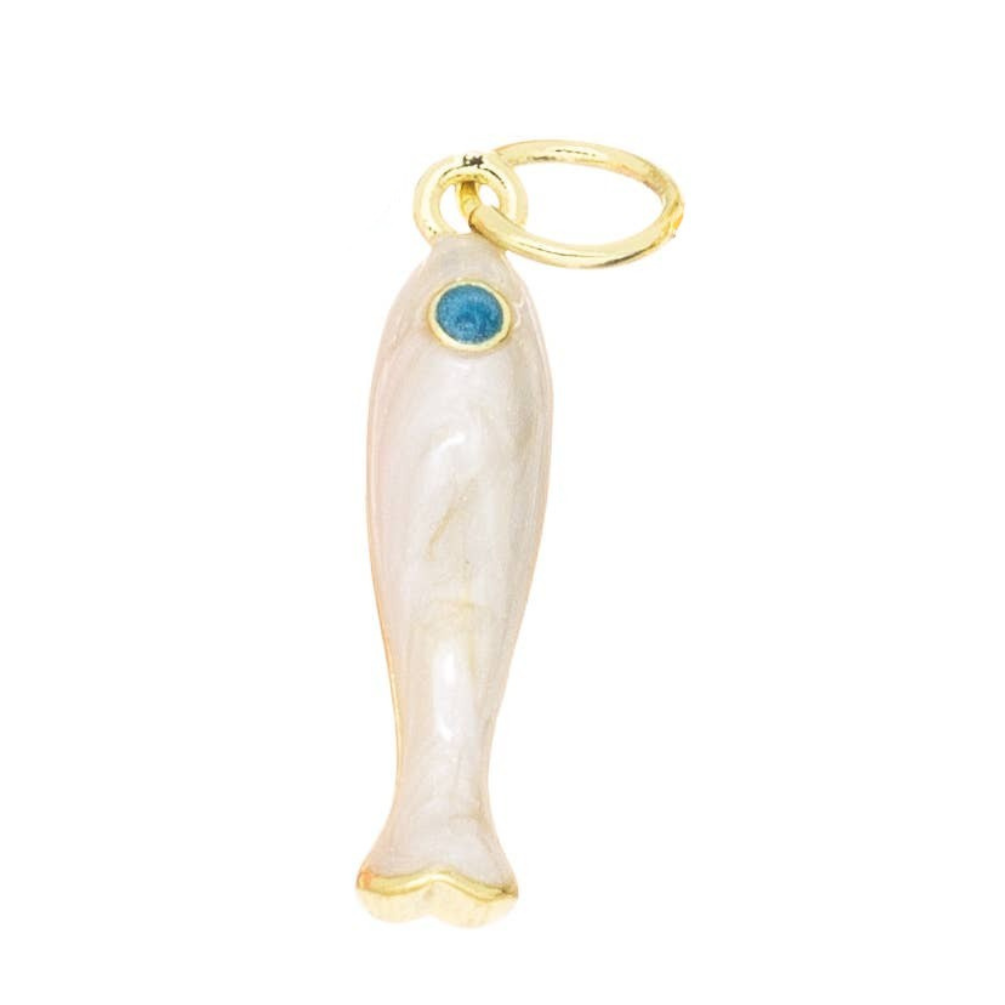 Gold Colorful Fish Charm