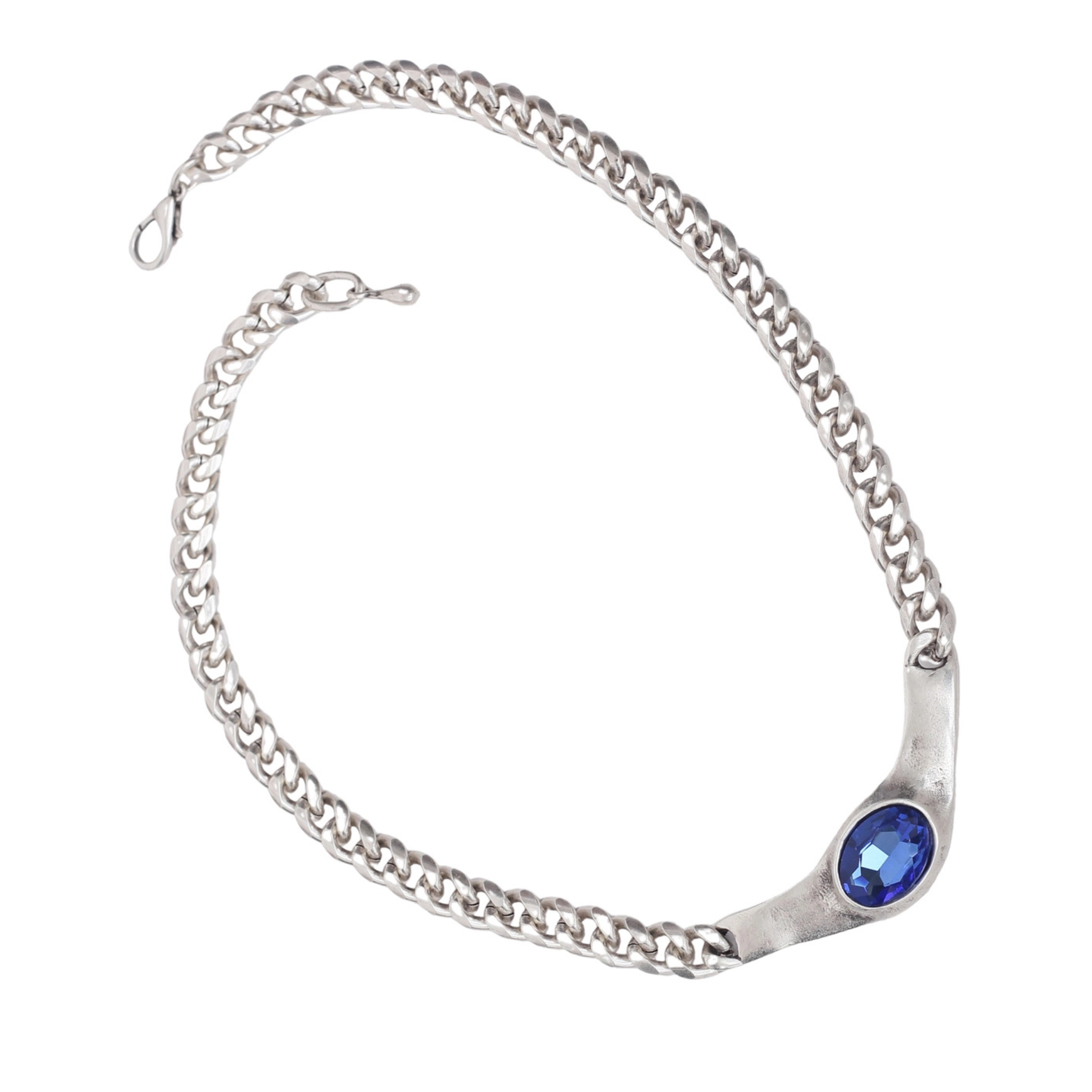 Handmade Smokey Crystal Necklace by Chanour featuring a polished smoky crystal pendant on a delicate chain.
