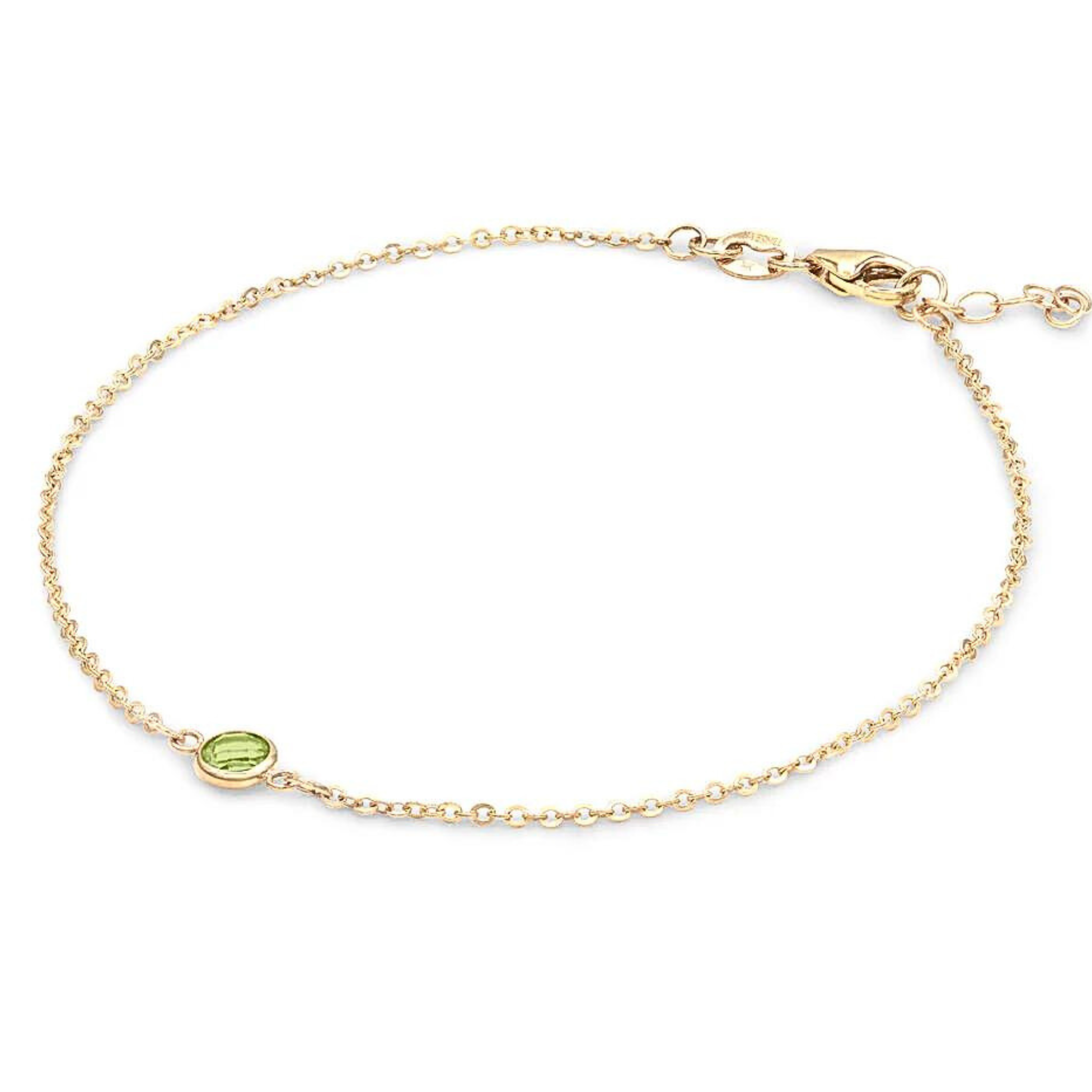 14k birthstone dainty bracelets