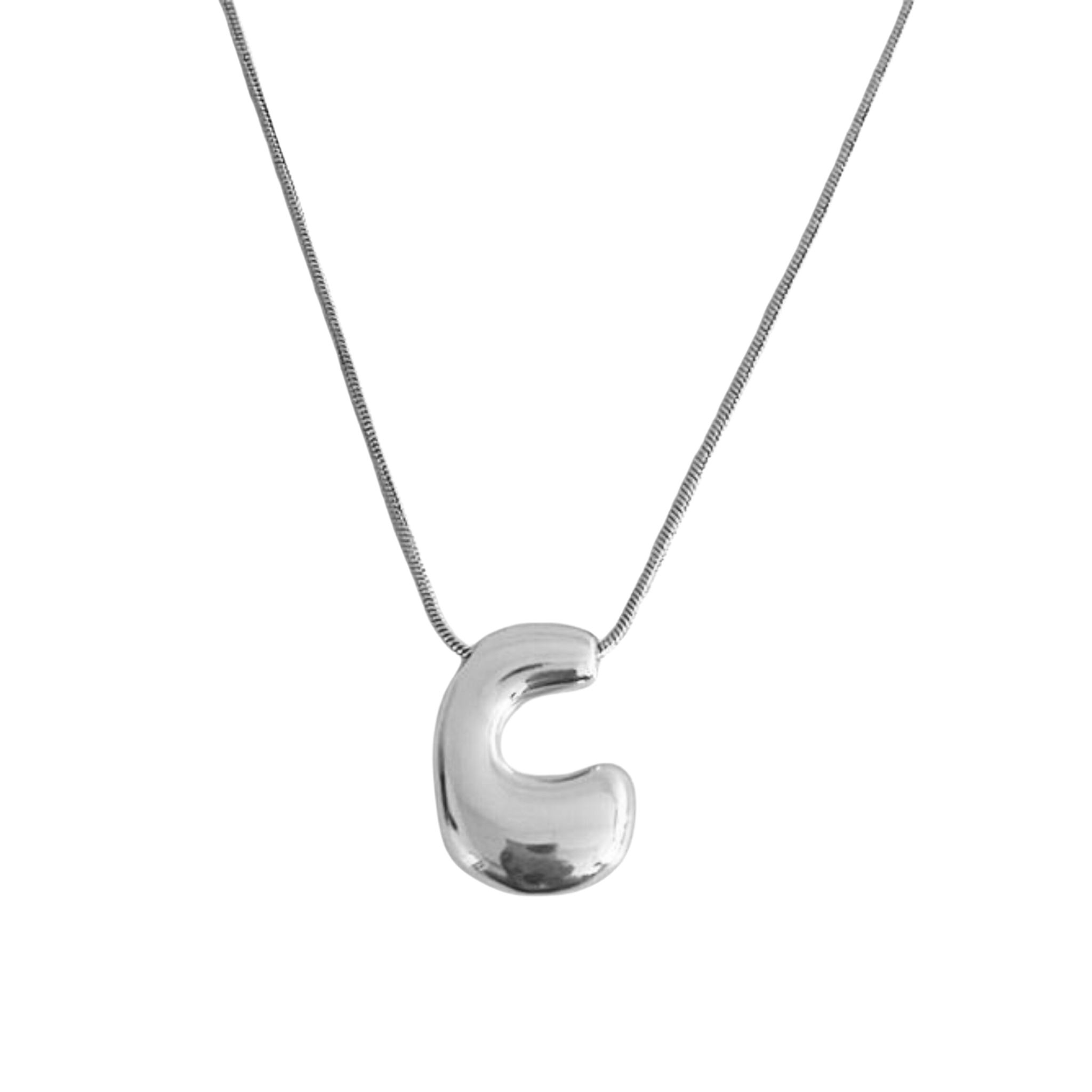 Balloon Letter Initial Necklace