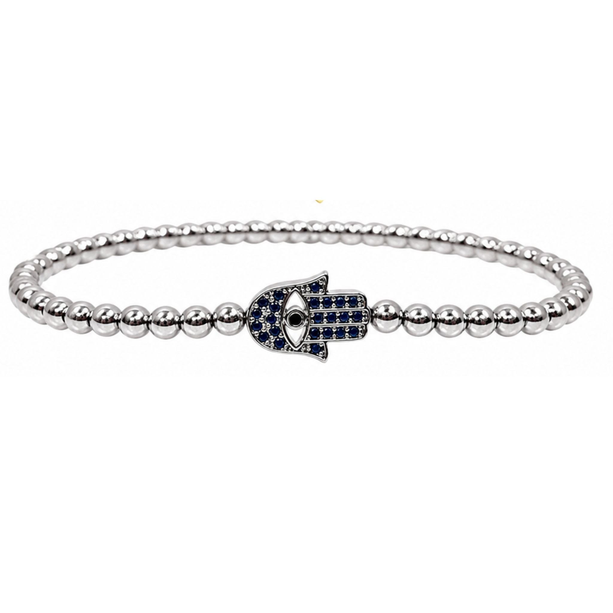 Hamsa Stretch Beaded Bracelet