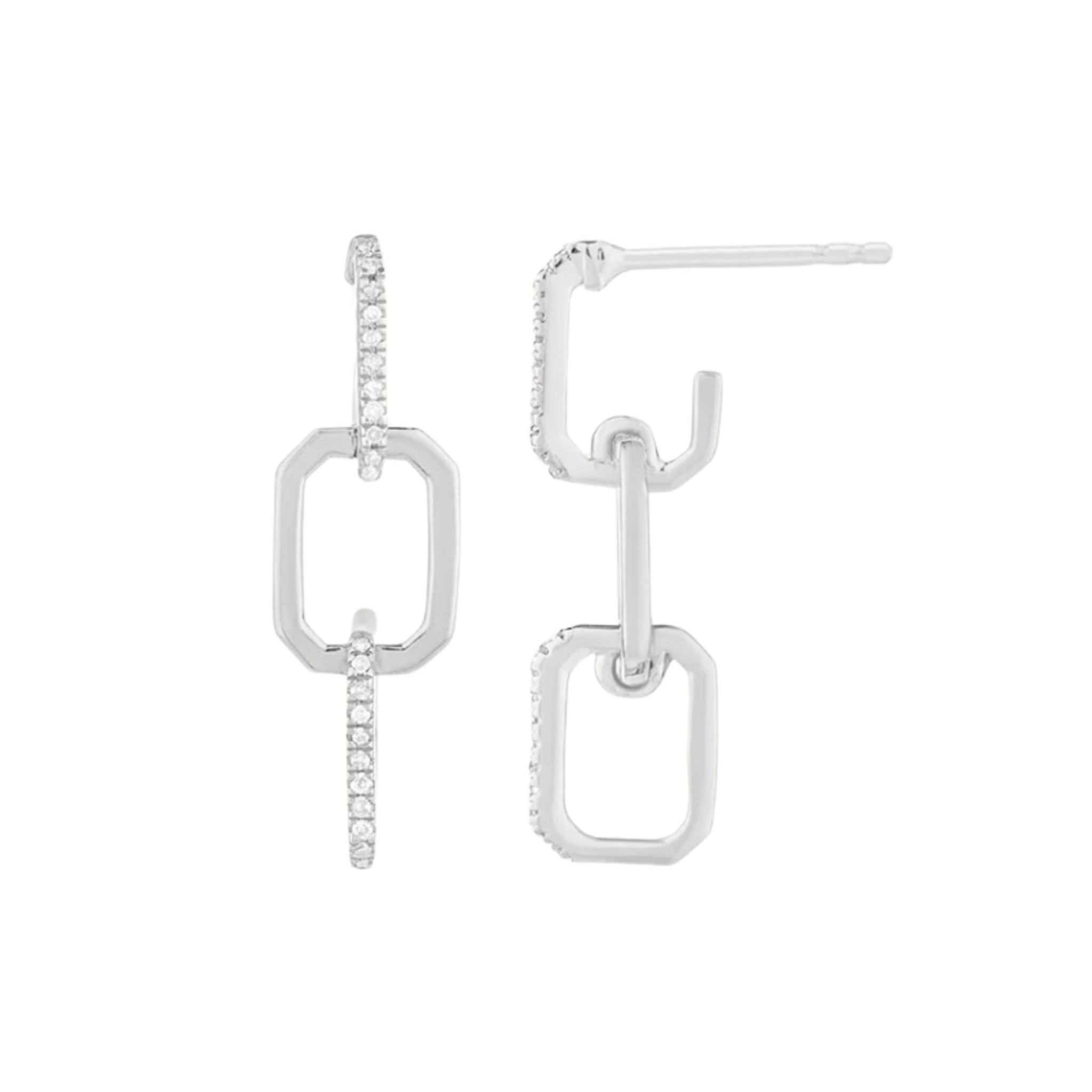 Trio Link Drop Earrings