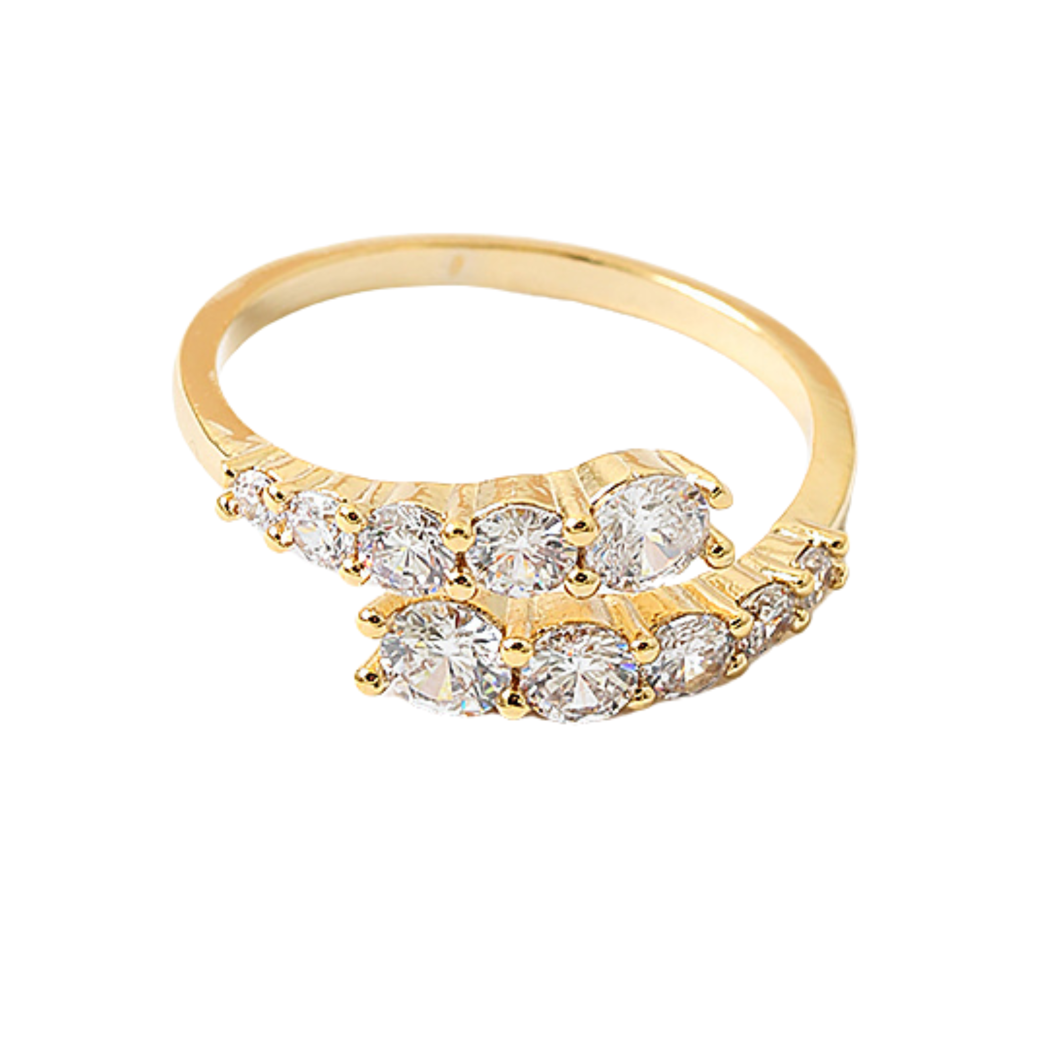 Bejeweled Adjustable CZ Ring