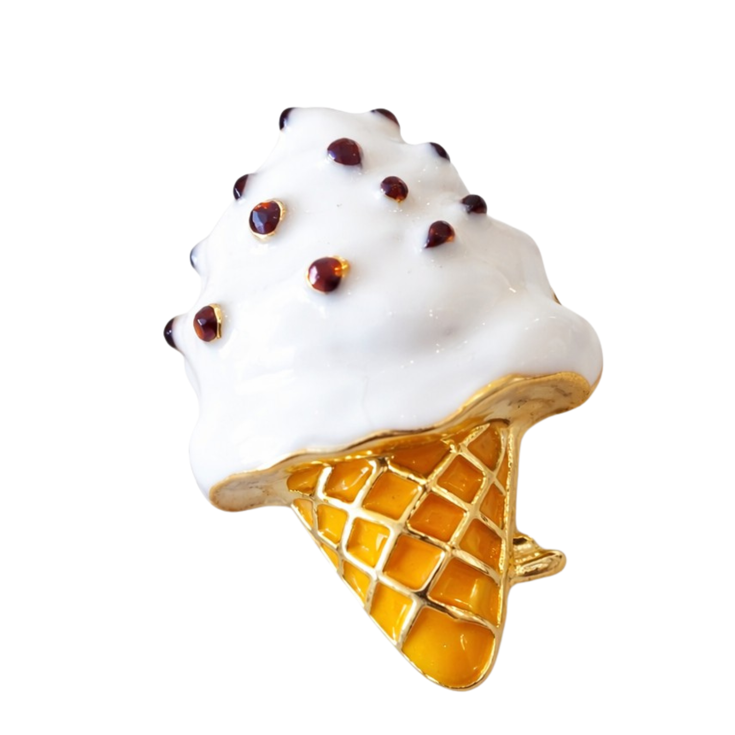 Colorful Sweet Treat Ice Cream brooch from Private label featuring a vibrant, detailed ice cream design on a decorative pin.