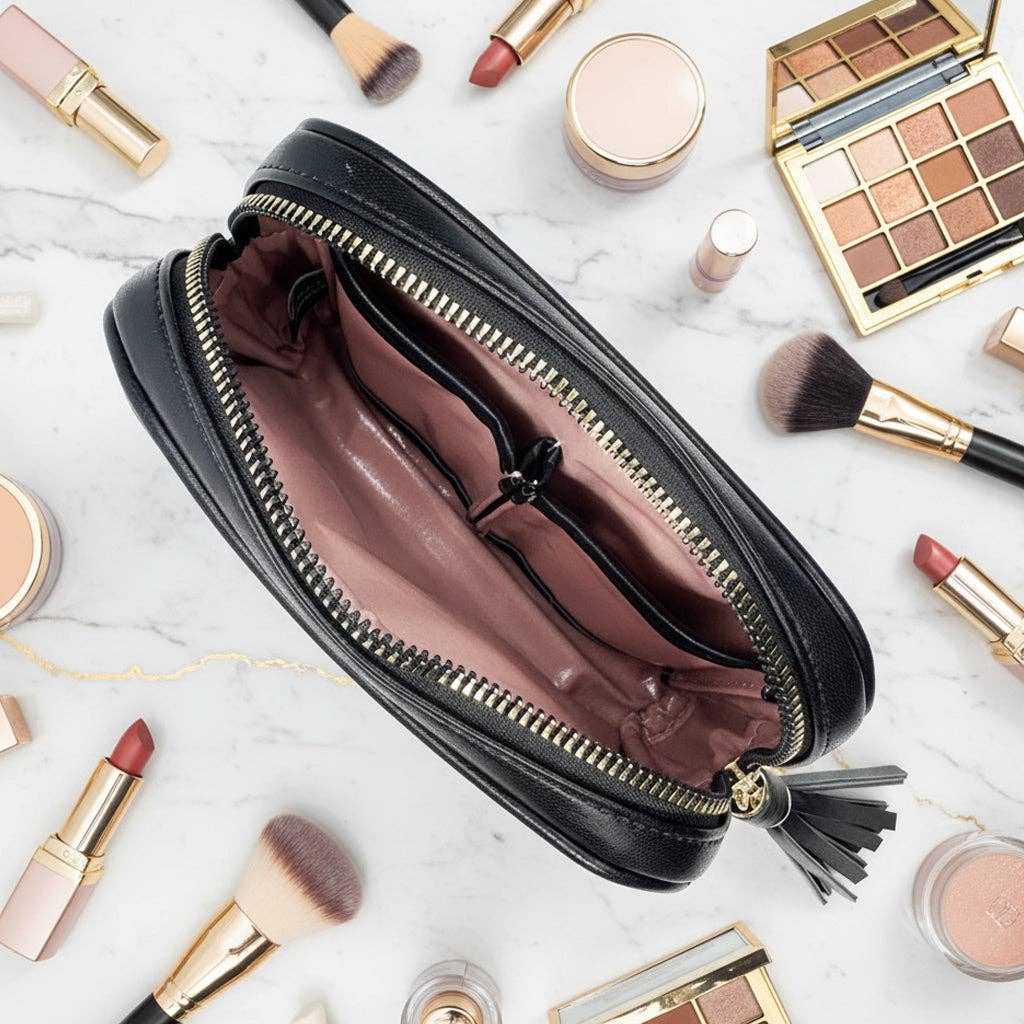 PurseN Glam makeup case with timeless quilted design, stylish and functional makeup bag for organizing beauty essentials