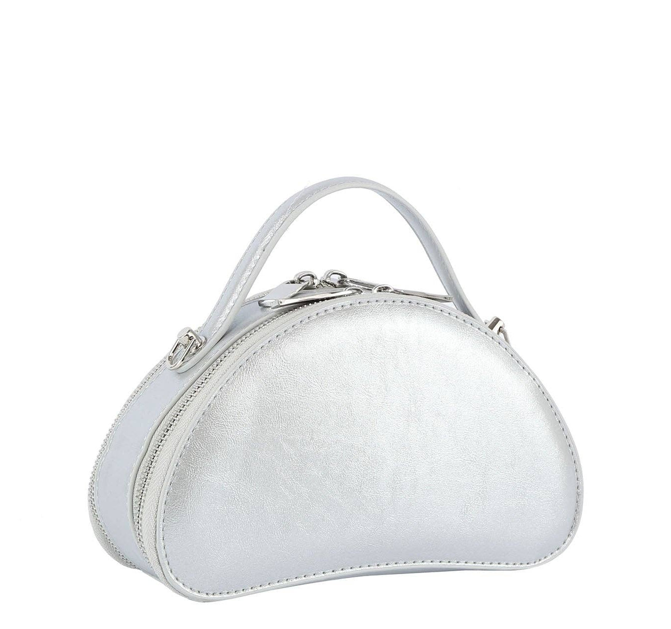 Double zip saddle crossbody bag