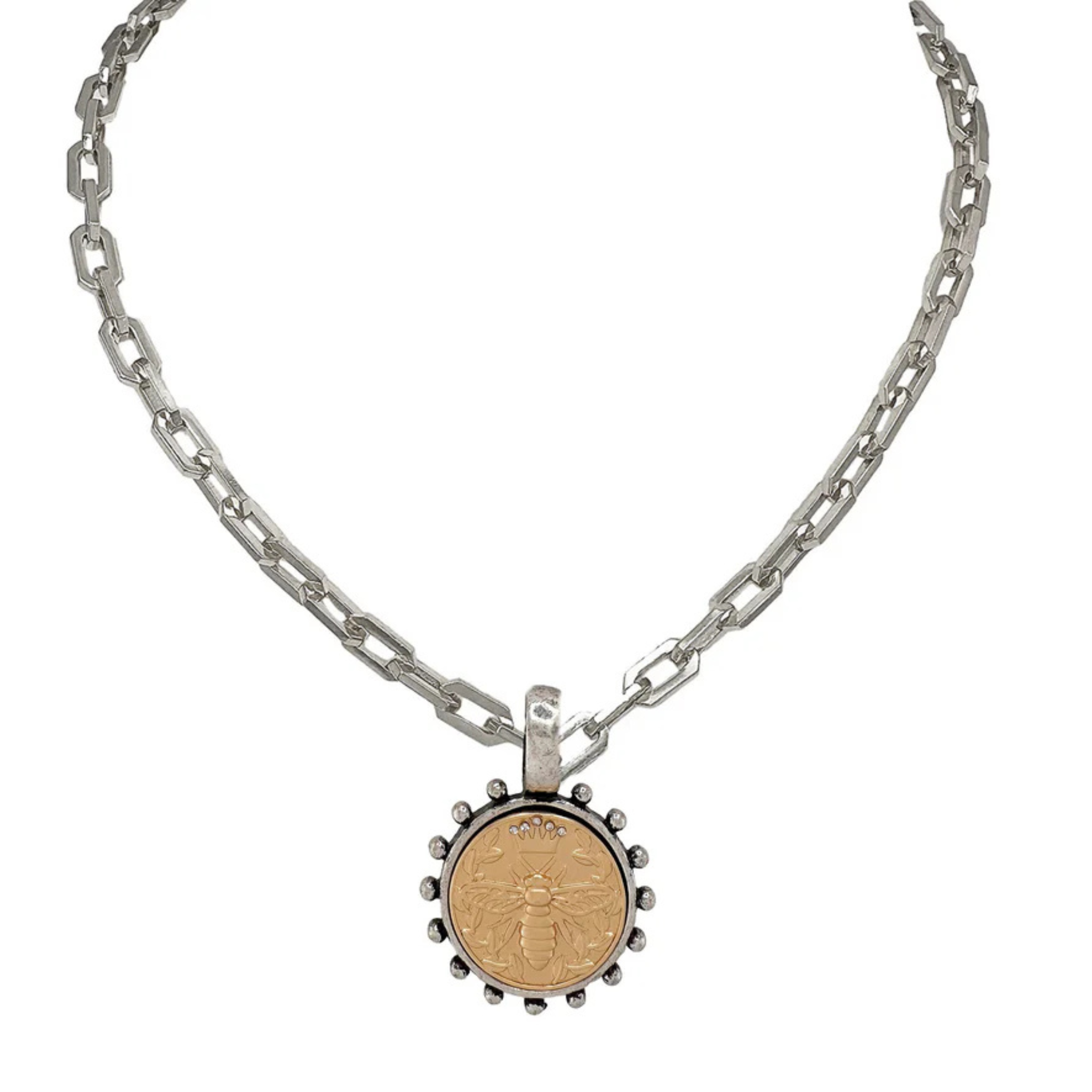 Dakota Queen Bee Coin Necklace