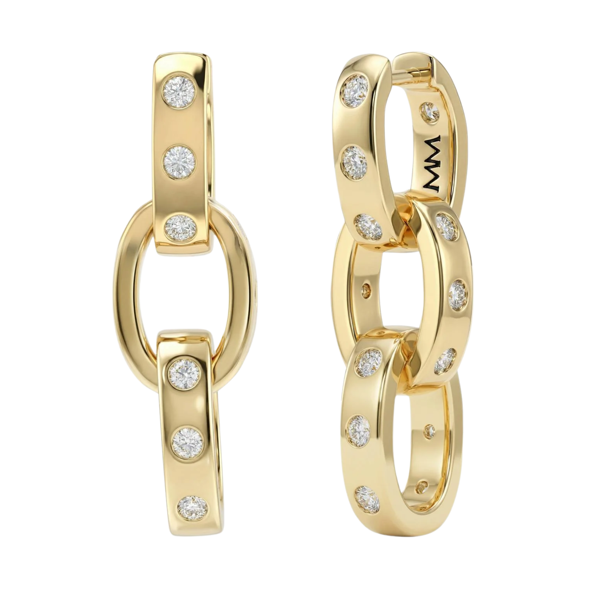Melinda Maria Ashley Chain Convertible Earrings featuring sleek chain design and versatile style for modern accessories.