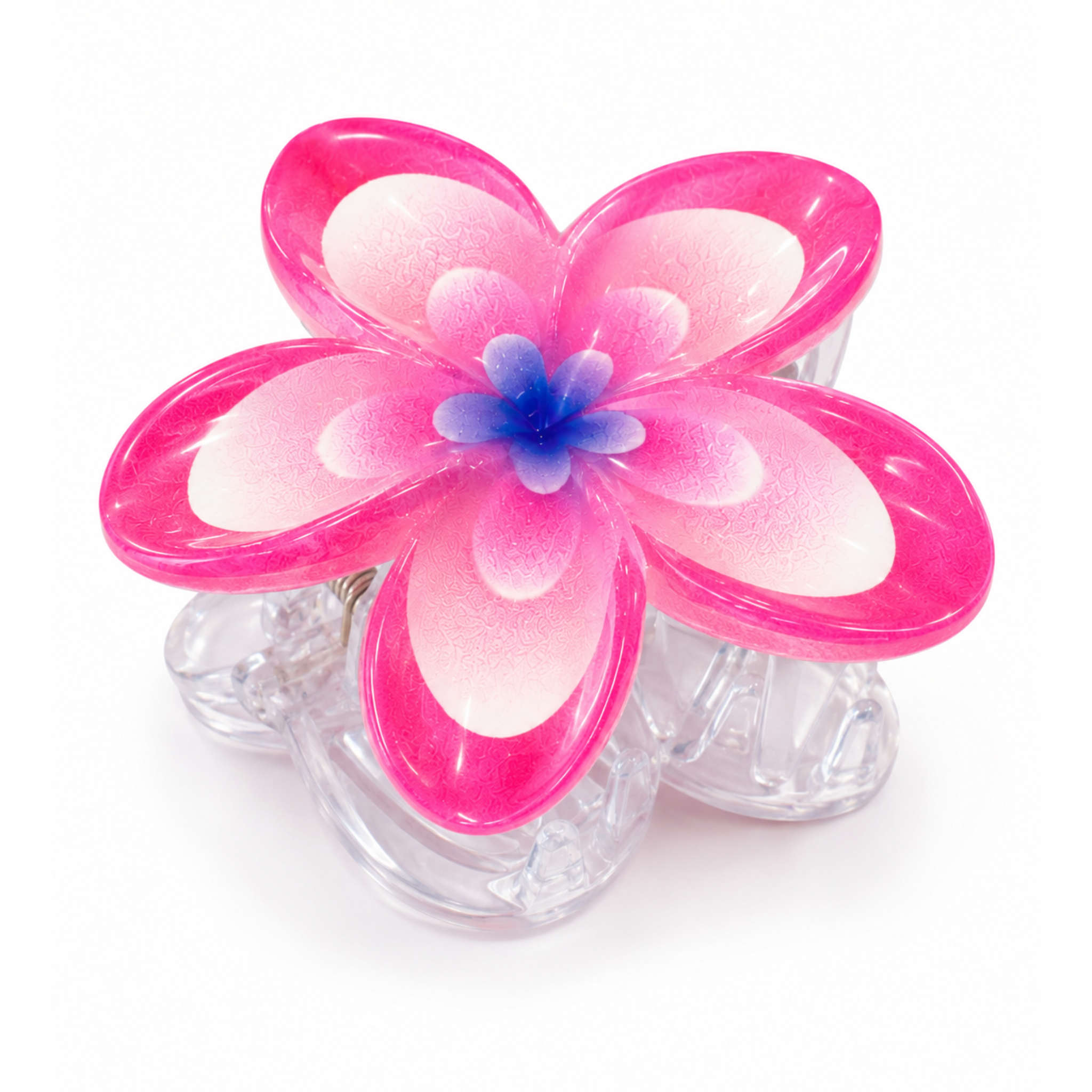 🌸 Hawaiian Plumeria Flower Hair Claw Clip