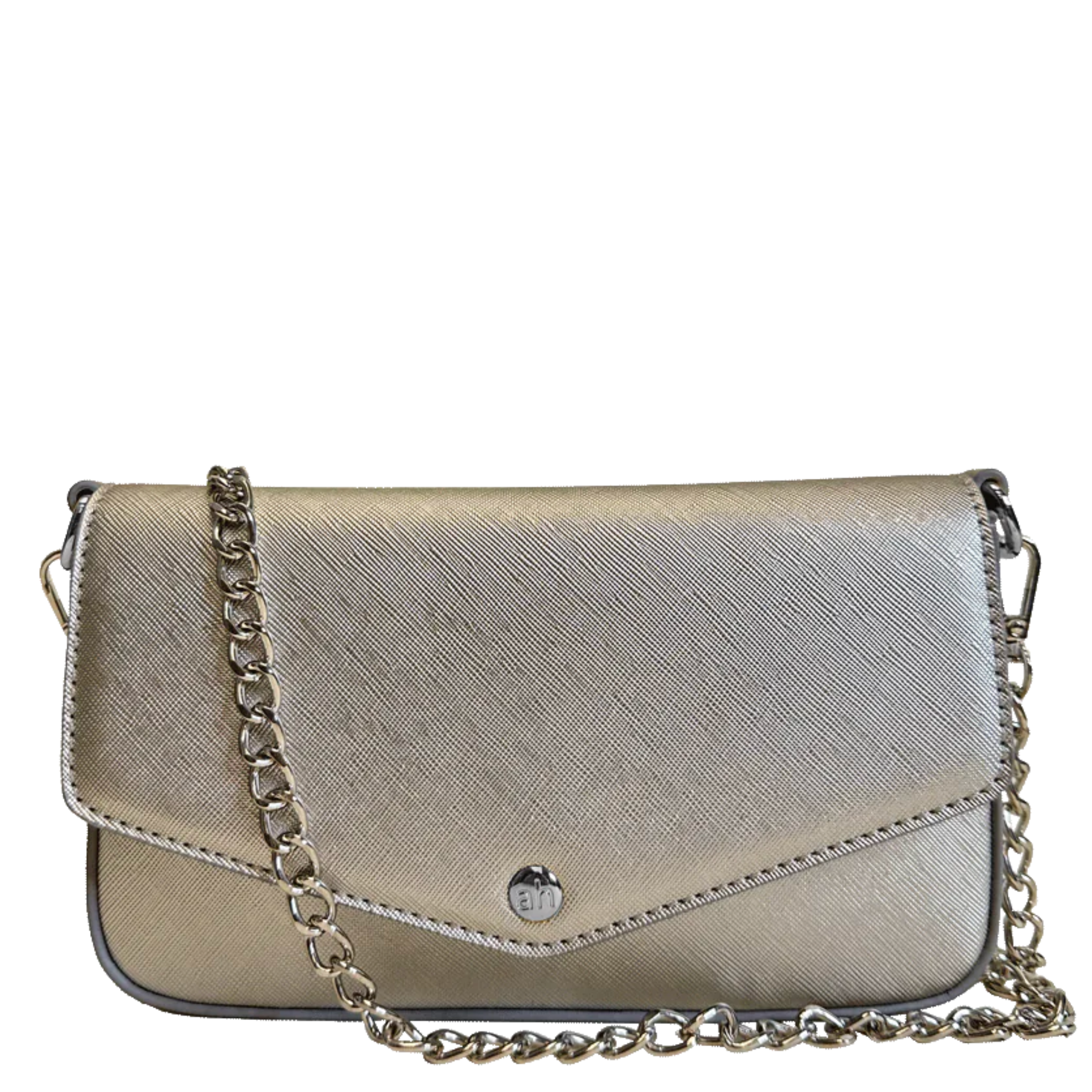 Louise Faux Leather Flap Bag w/Removable Chain Strap
