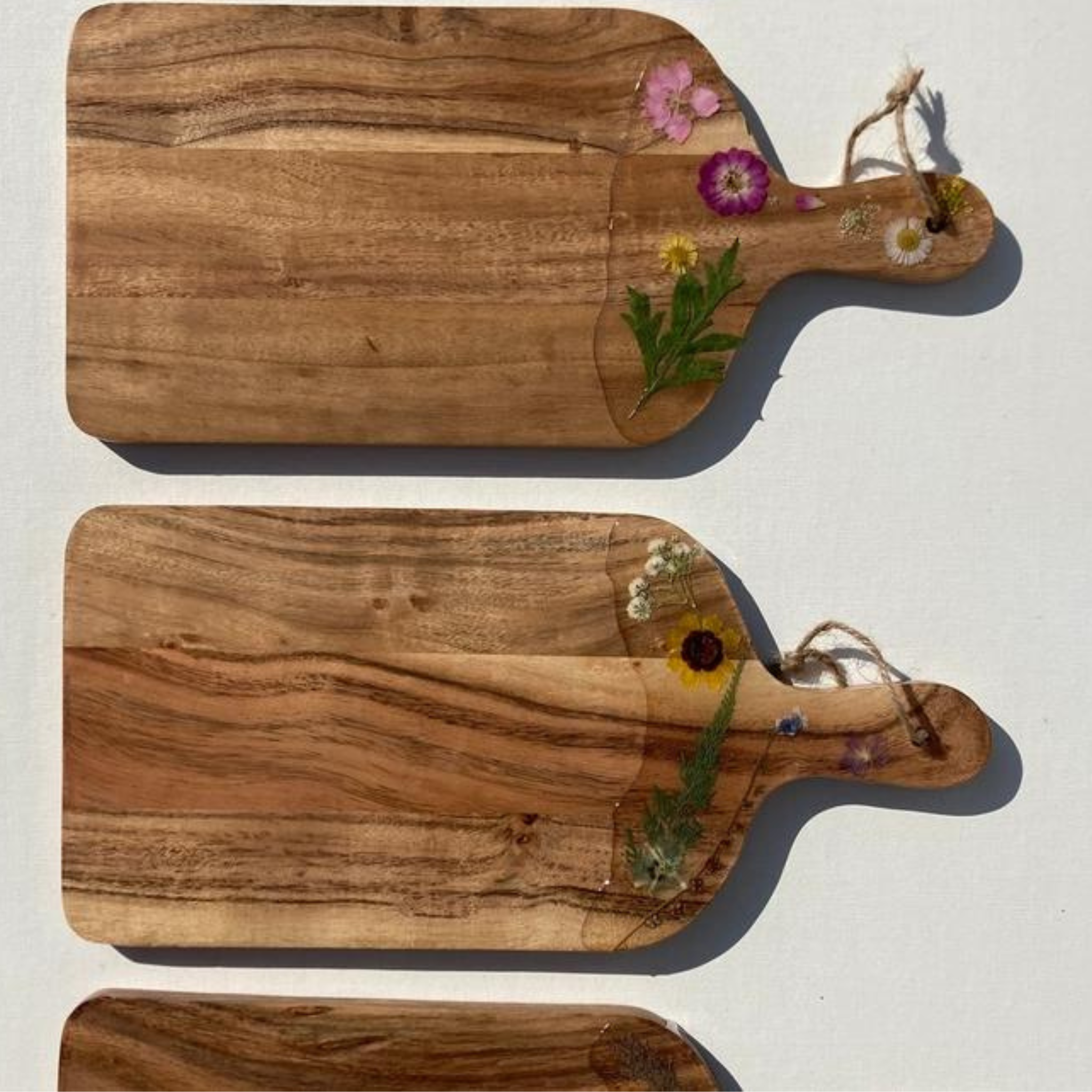 Pressed Flower Charcuterie Board