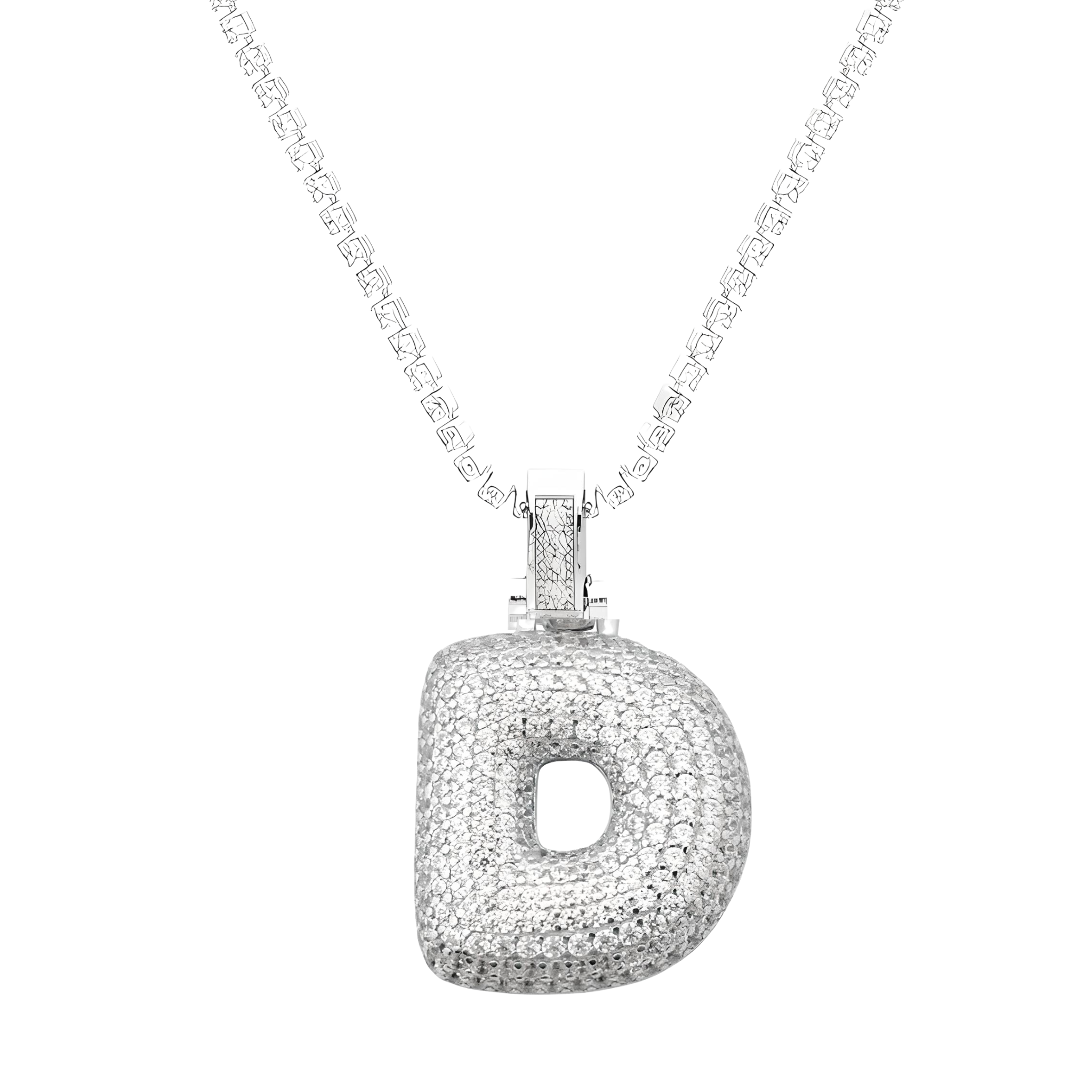 Crystal Bubble Initial necklace