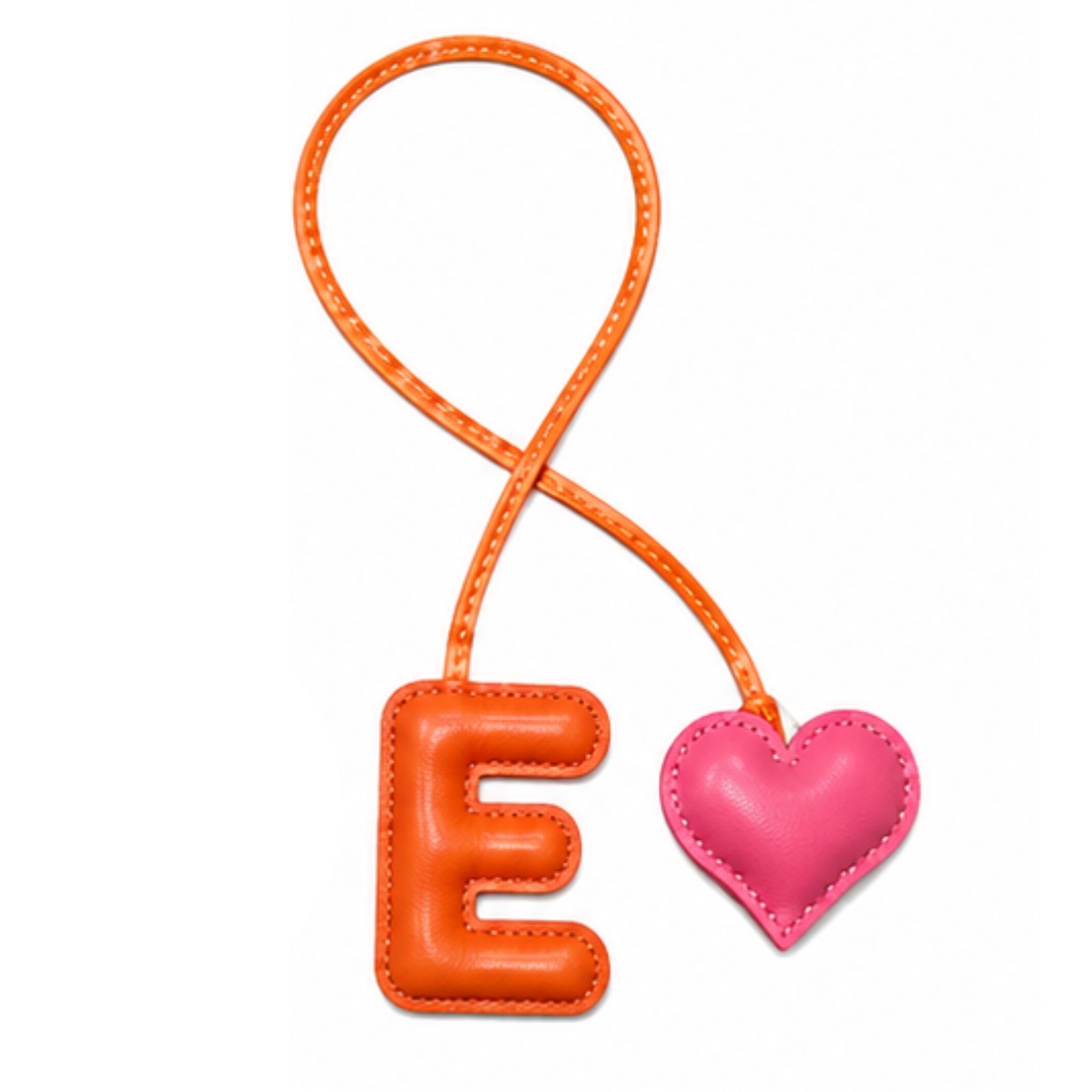 Initial w/ Heart Bag Charms