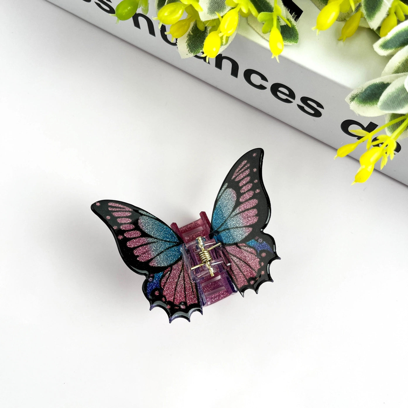 Mini Glitter Butterfly Hair Clips