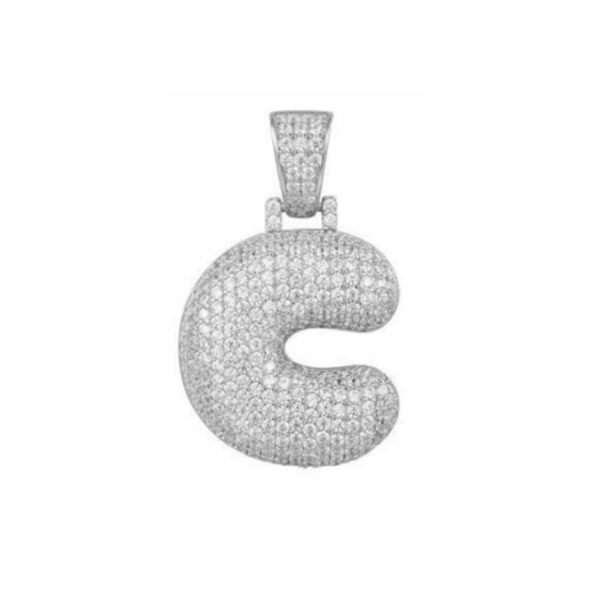 Crystal Bubble Initial necklace