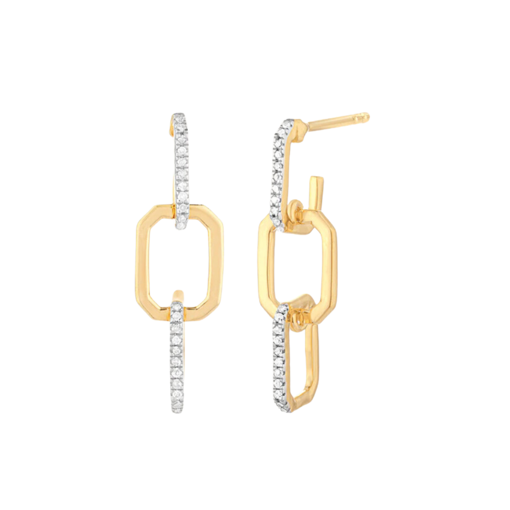 Trio Link Drop Earrings