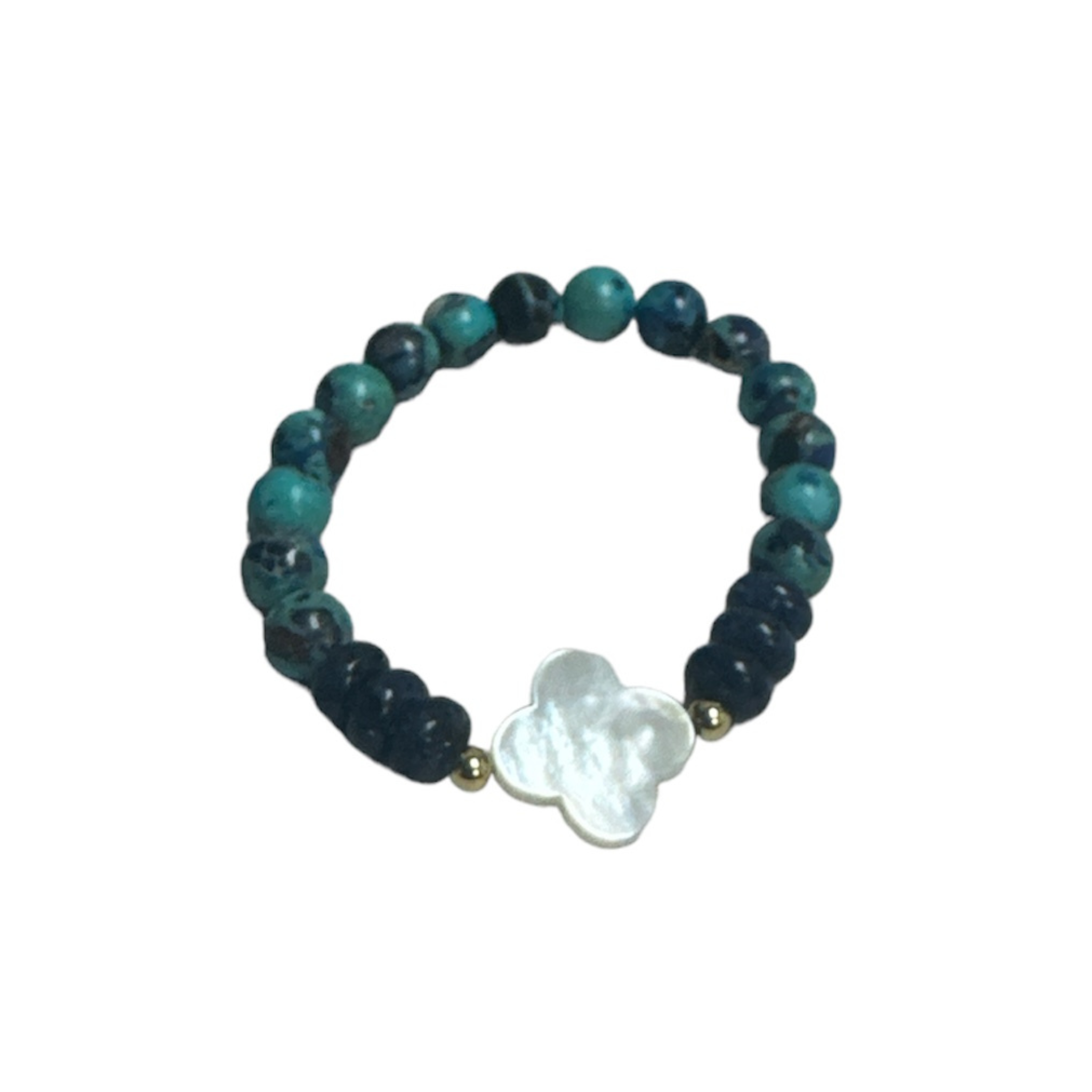 Blue earth gemstone stack