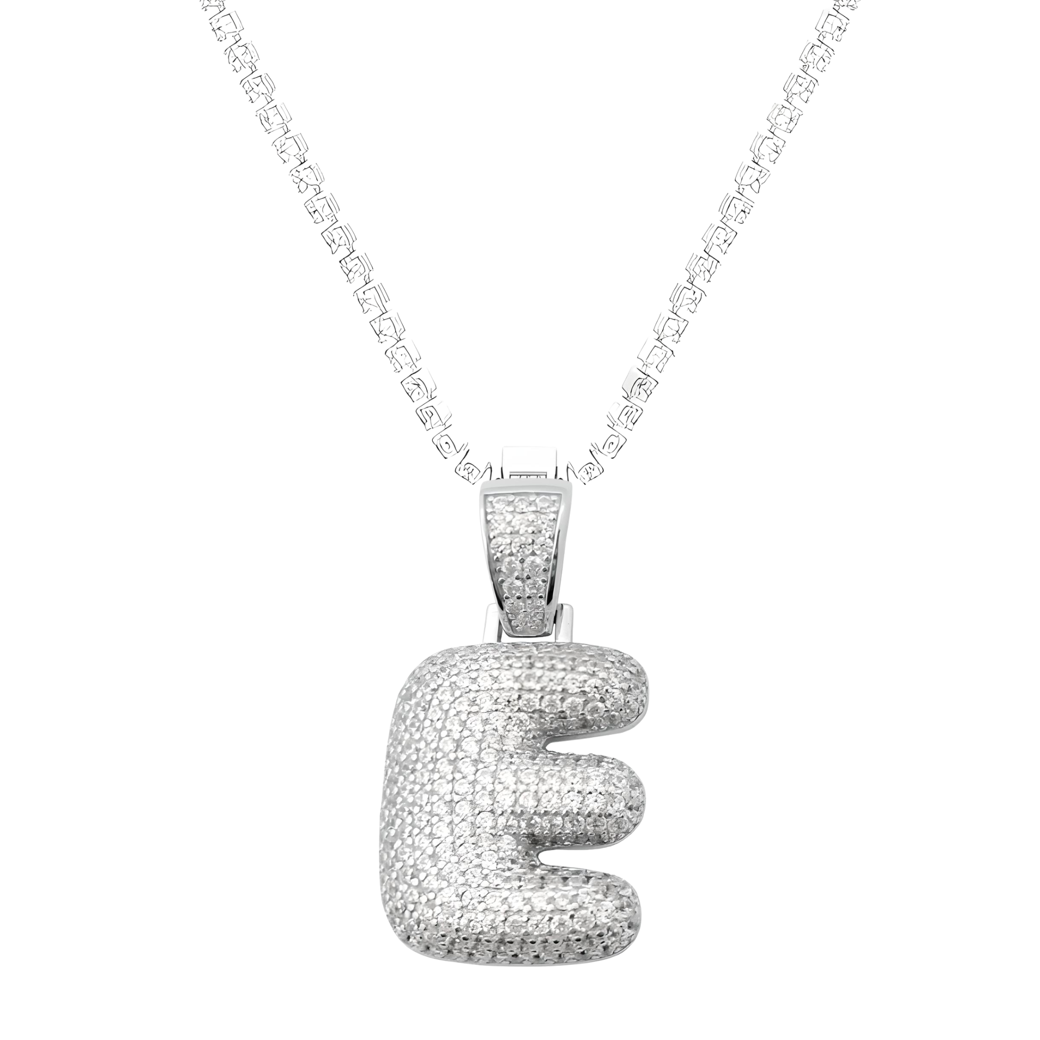 Crystal Bubble Initial necklace