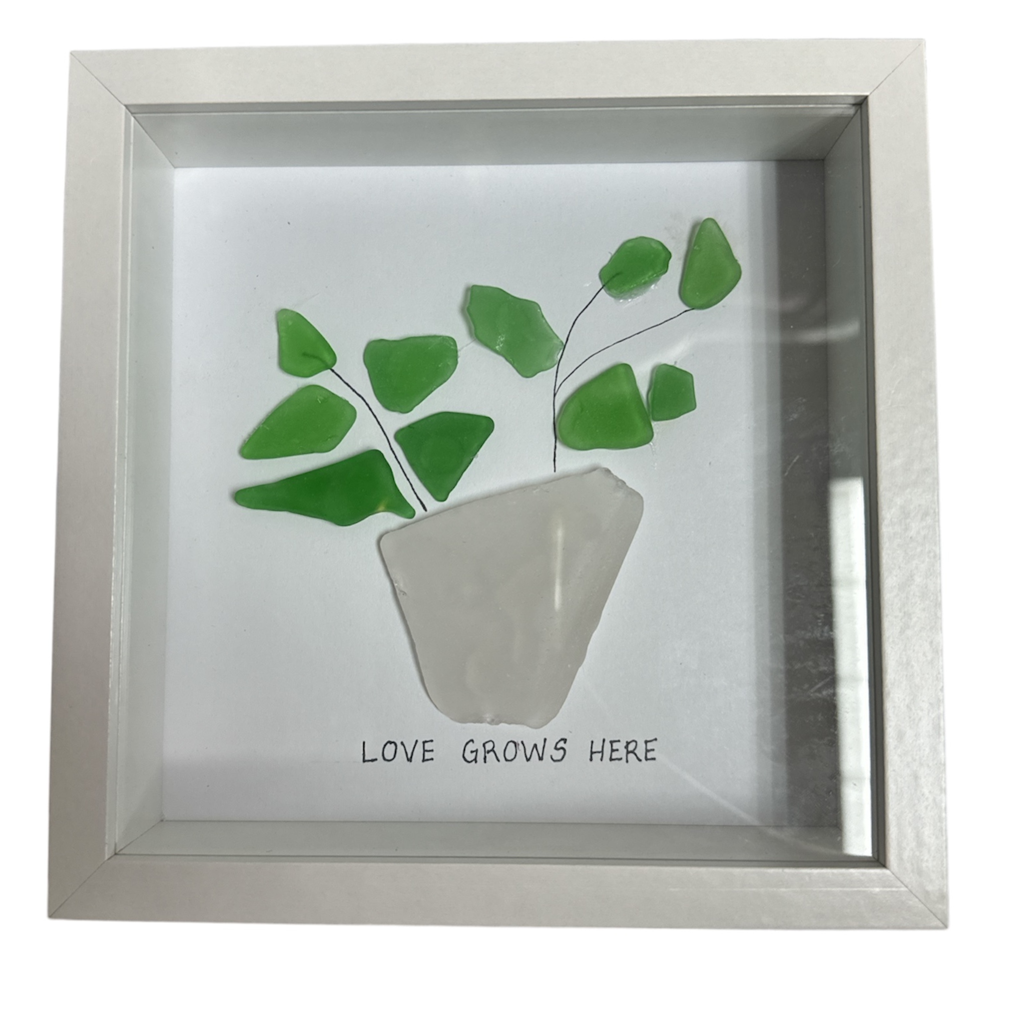 Repurposed Wine Glass Picture Frame