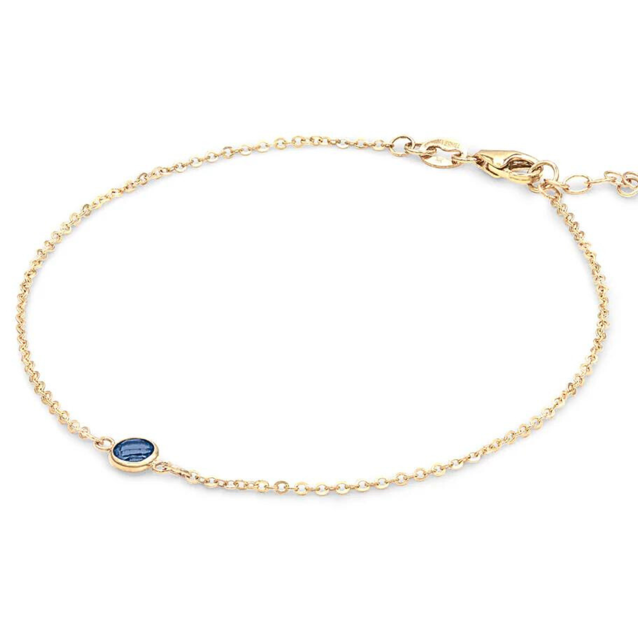 14k birthstone dainty bracelets