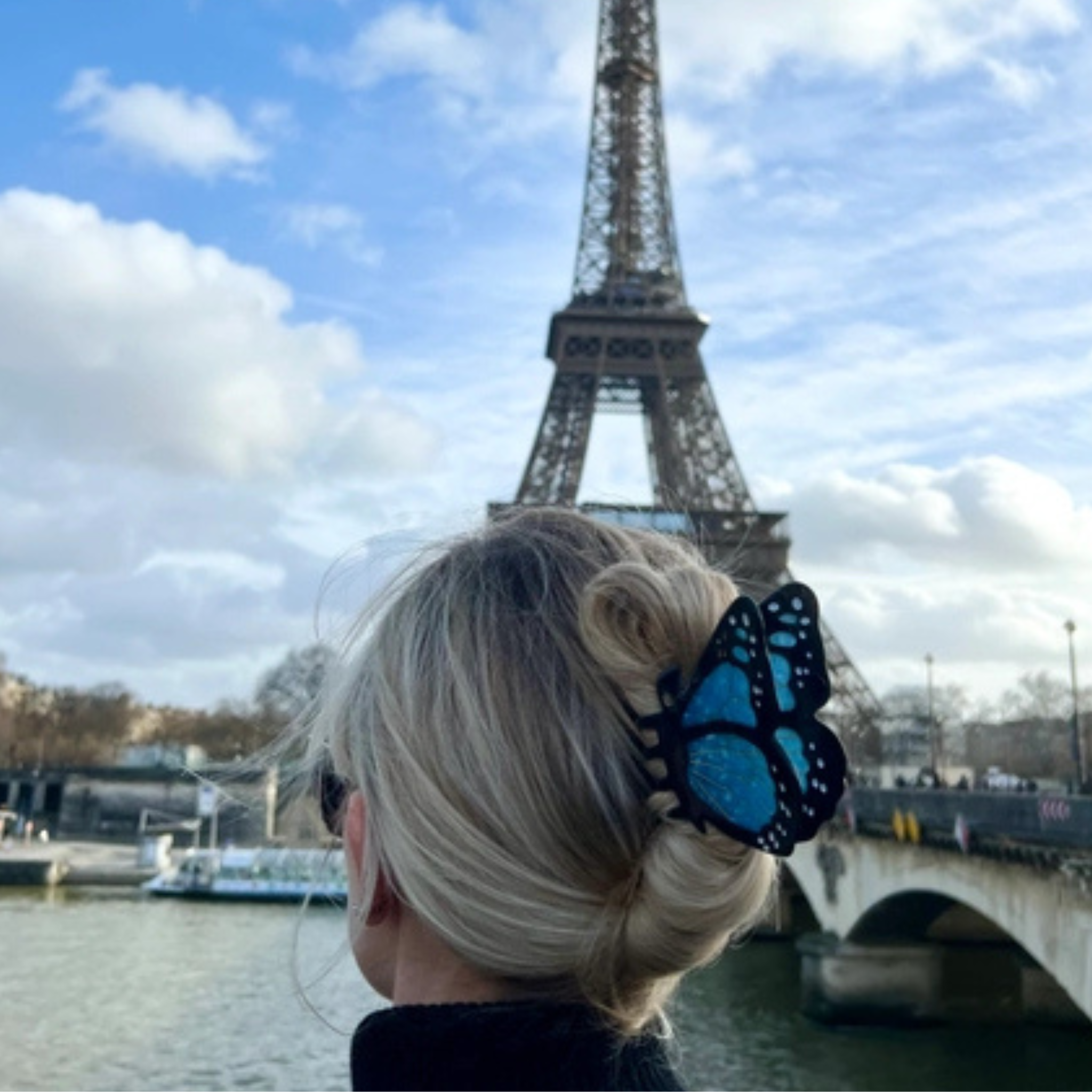 Hand-Painted Monarch Butterfly Claw Hair Clip | Eco-Friendly