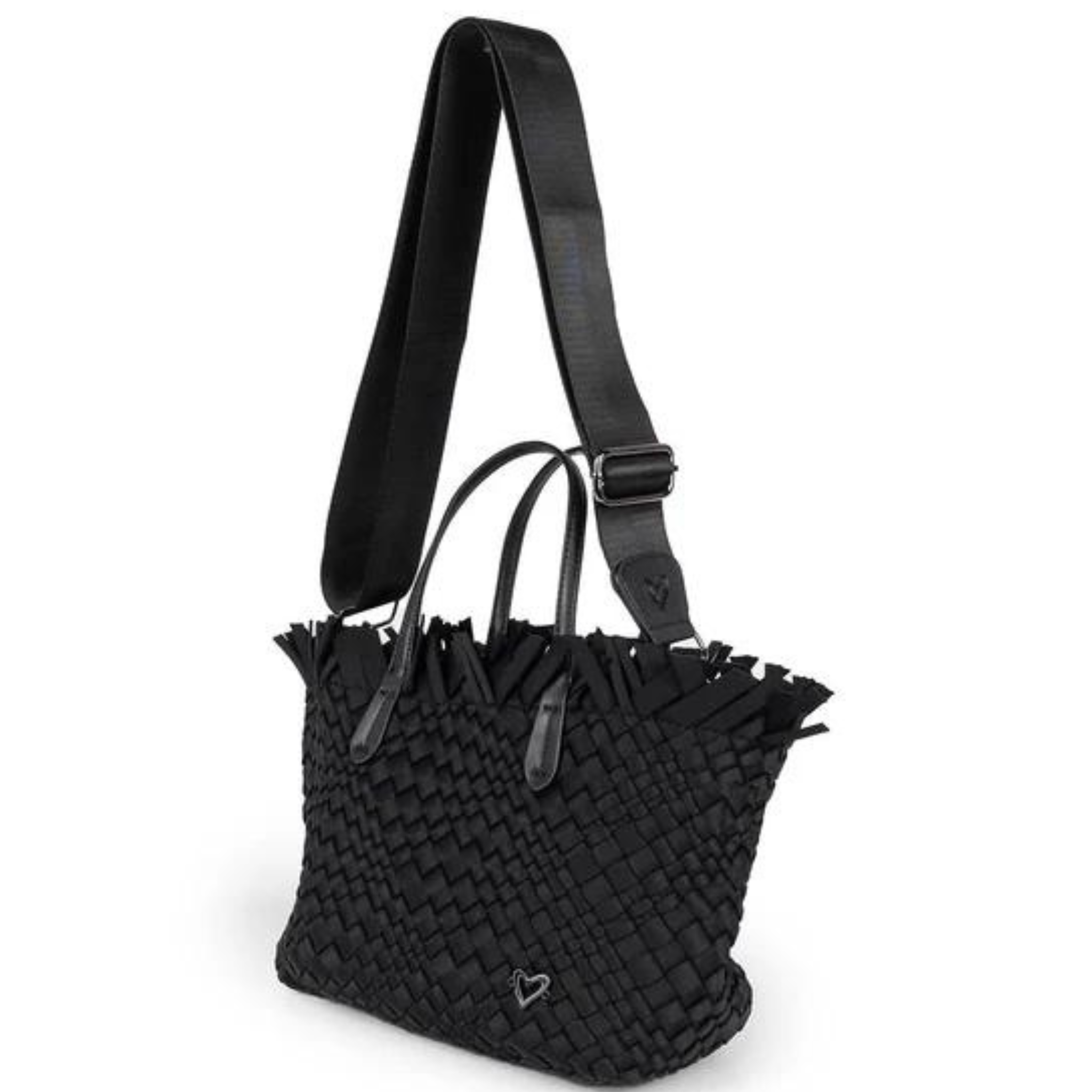 TAUNTON SMALL WOVEN TOTE (FRINGED TOP)