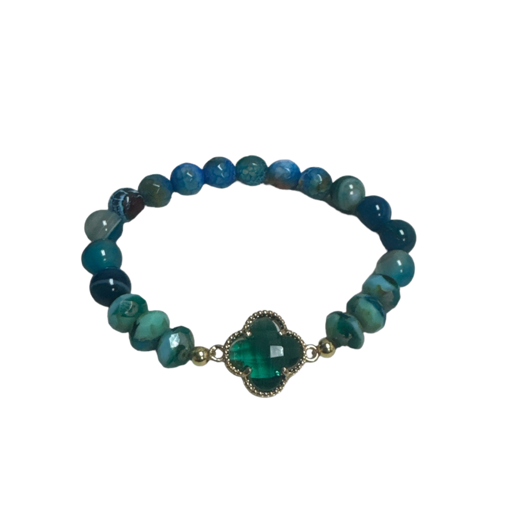 Blue earth gemstone stack