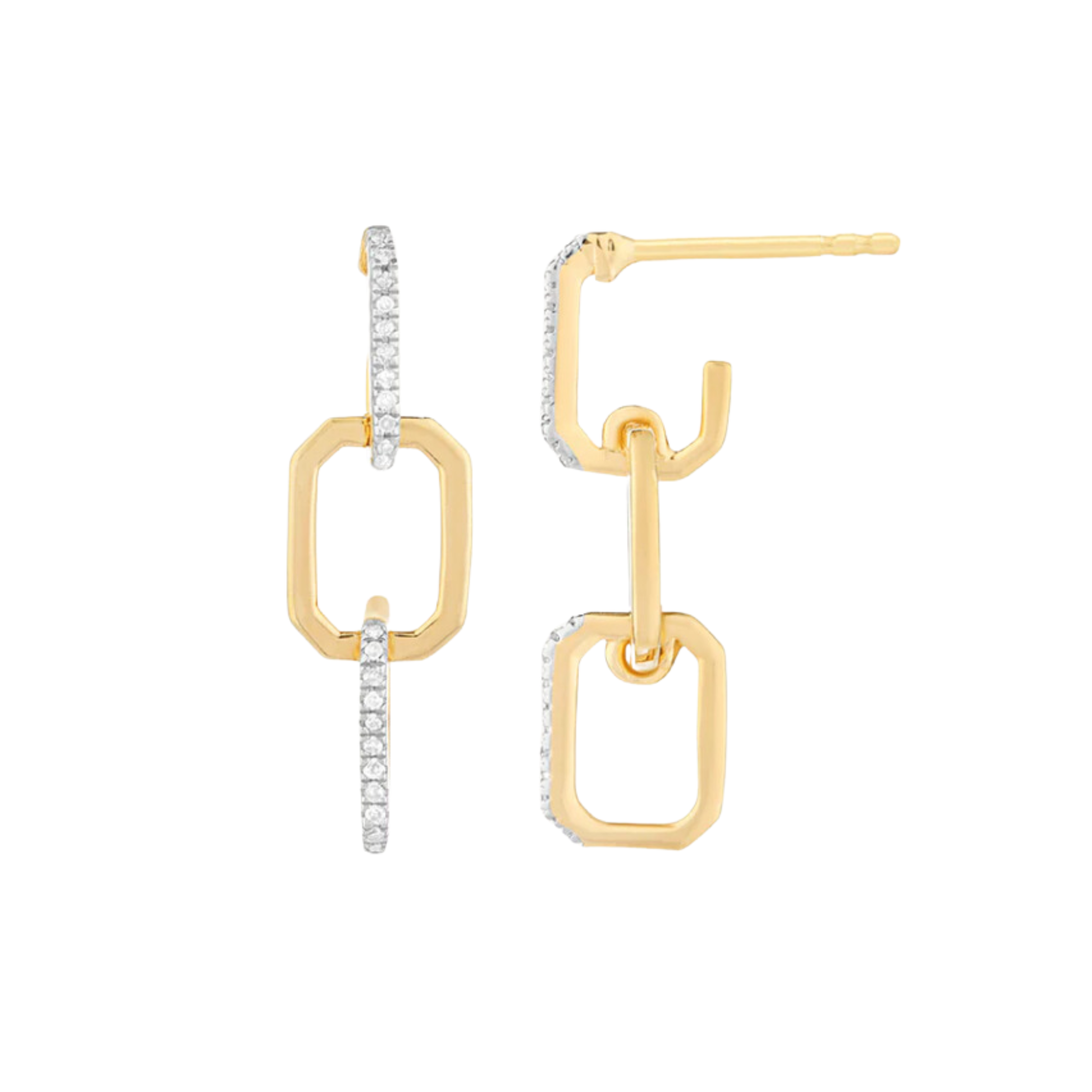 Trio Link Drop Earrings