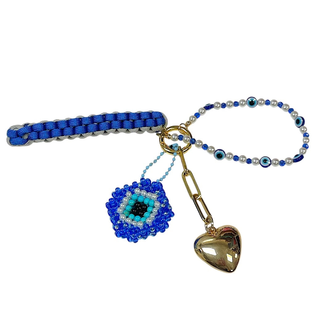 Evil Eye Beaded Bag Charm