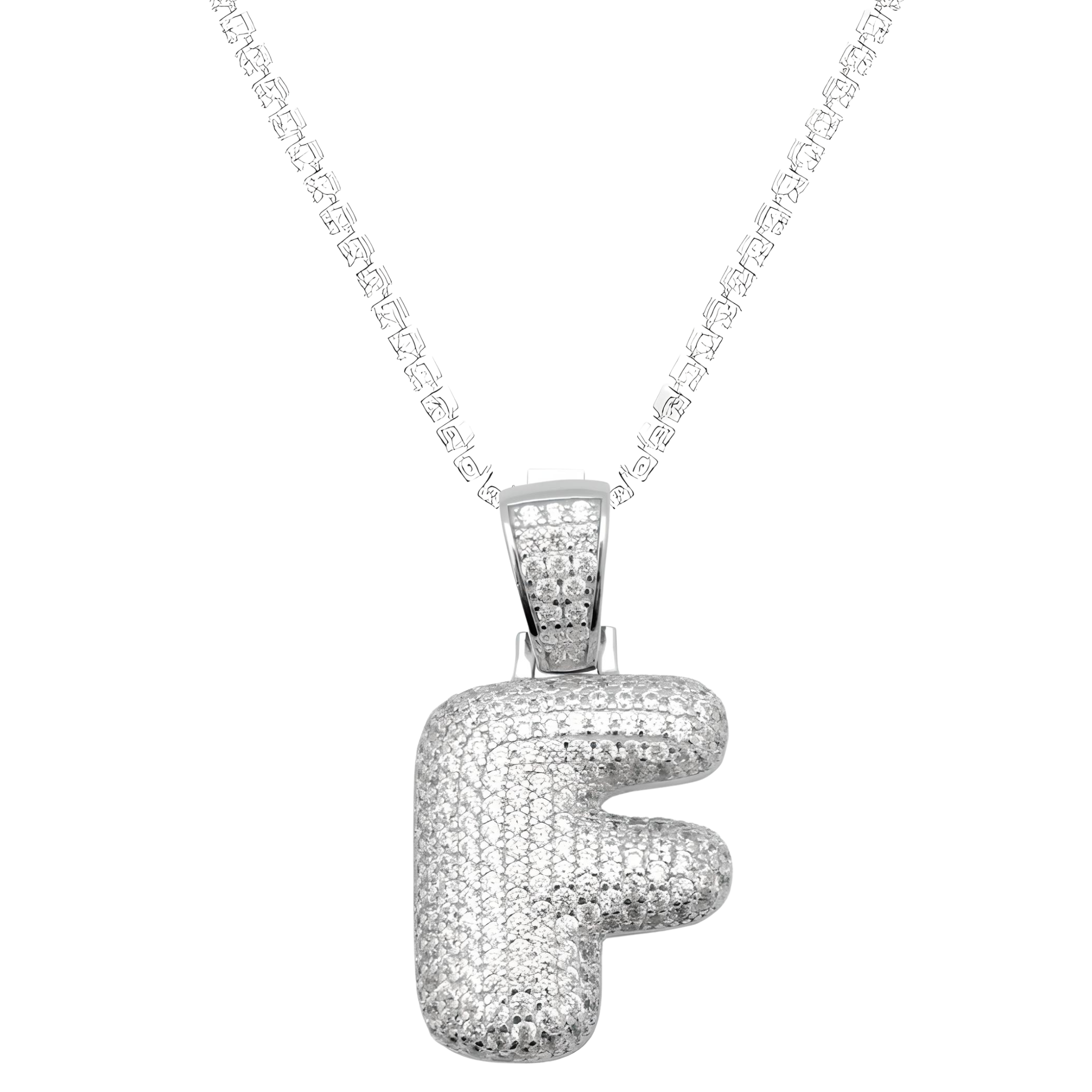 Crystal Bubble Initial necklace