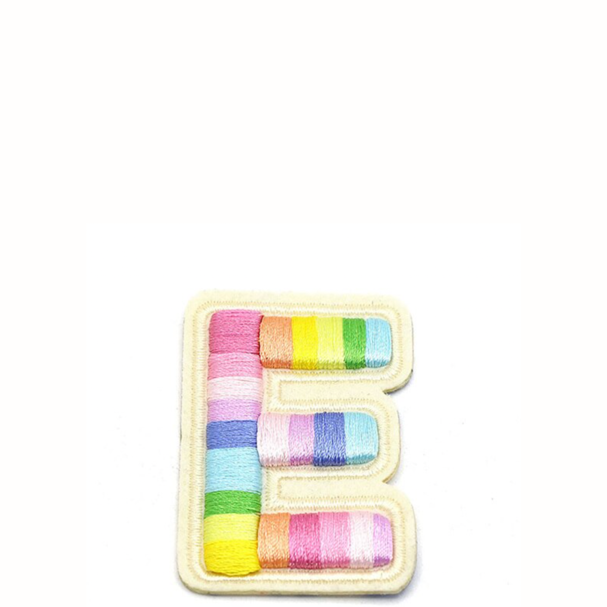 Rainbow Stripe Initial Sticker Patches