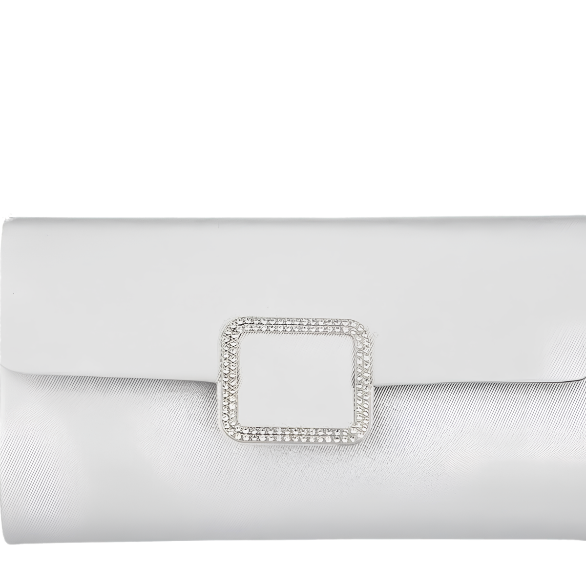 Let's Bag It ladies buckle style clutch envelope handbag with a sleek design and gold buckle detail.