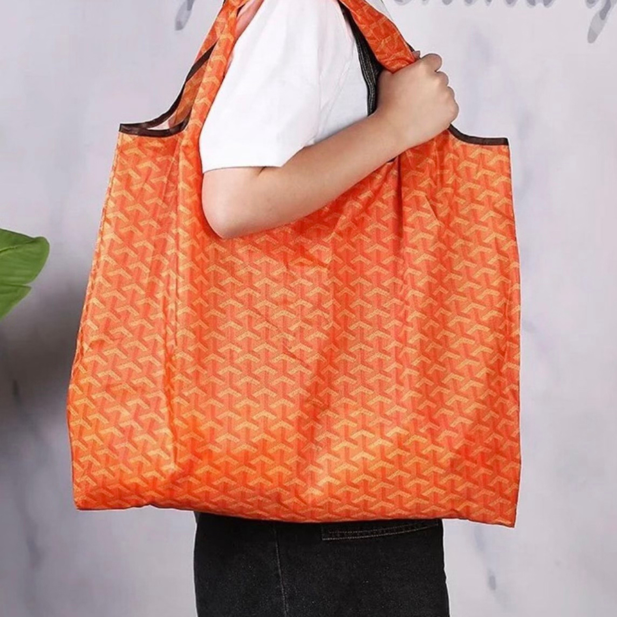 Big Eco Friendly Reusable Folding Shopping Bag / Beach Bag