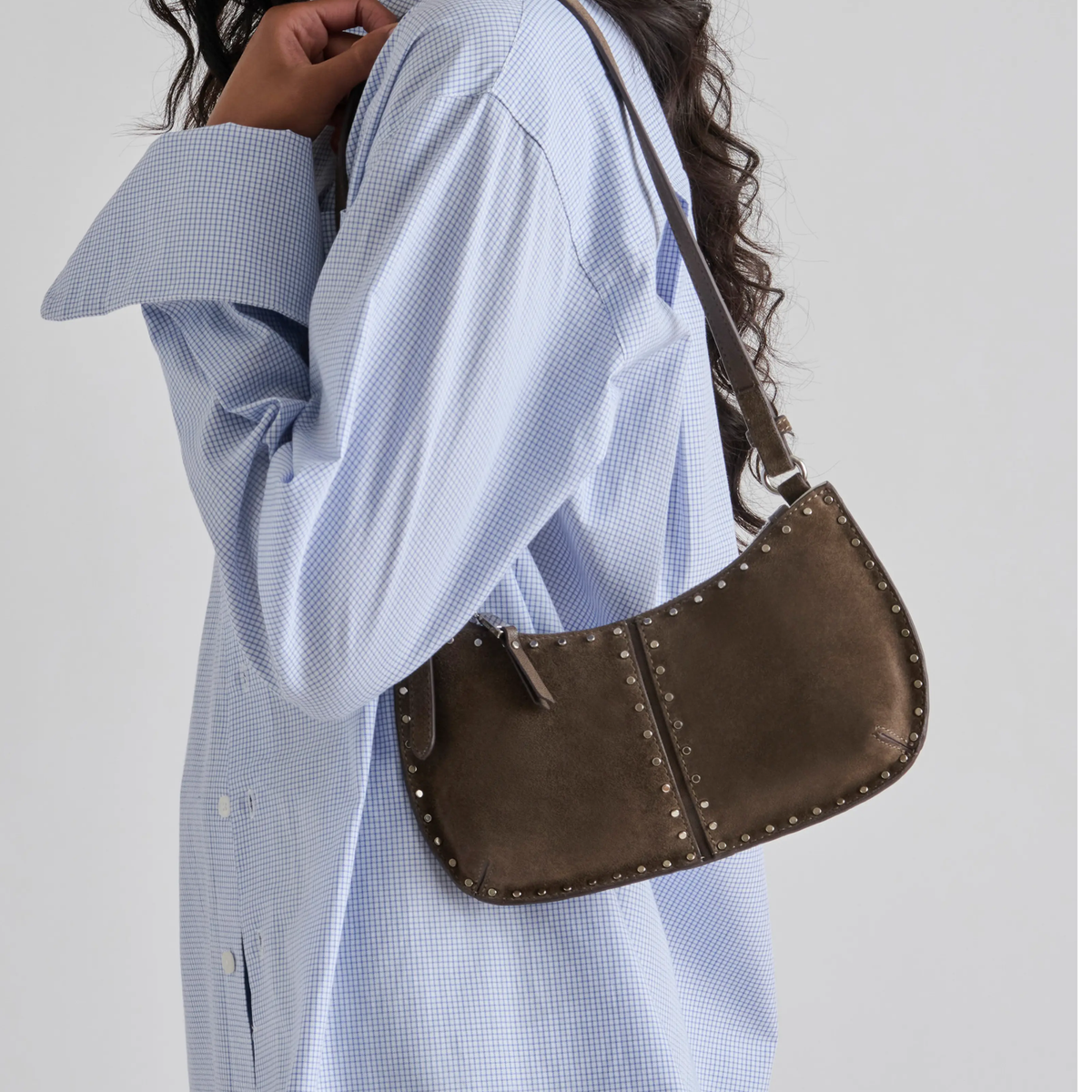 Axelle Faux Leather Baguette Bag