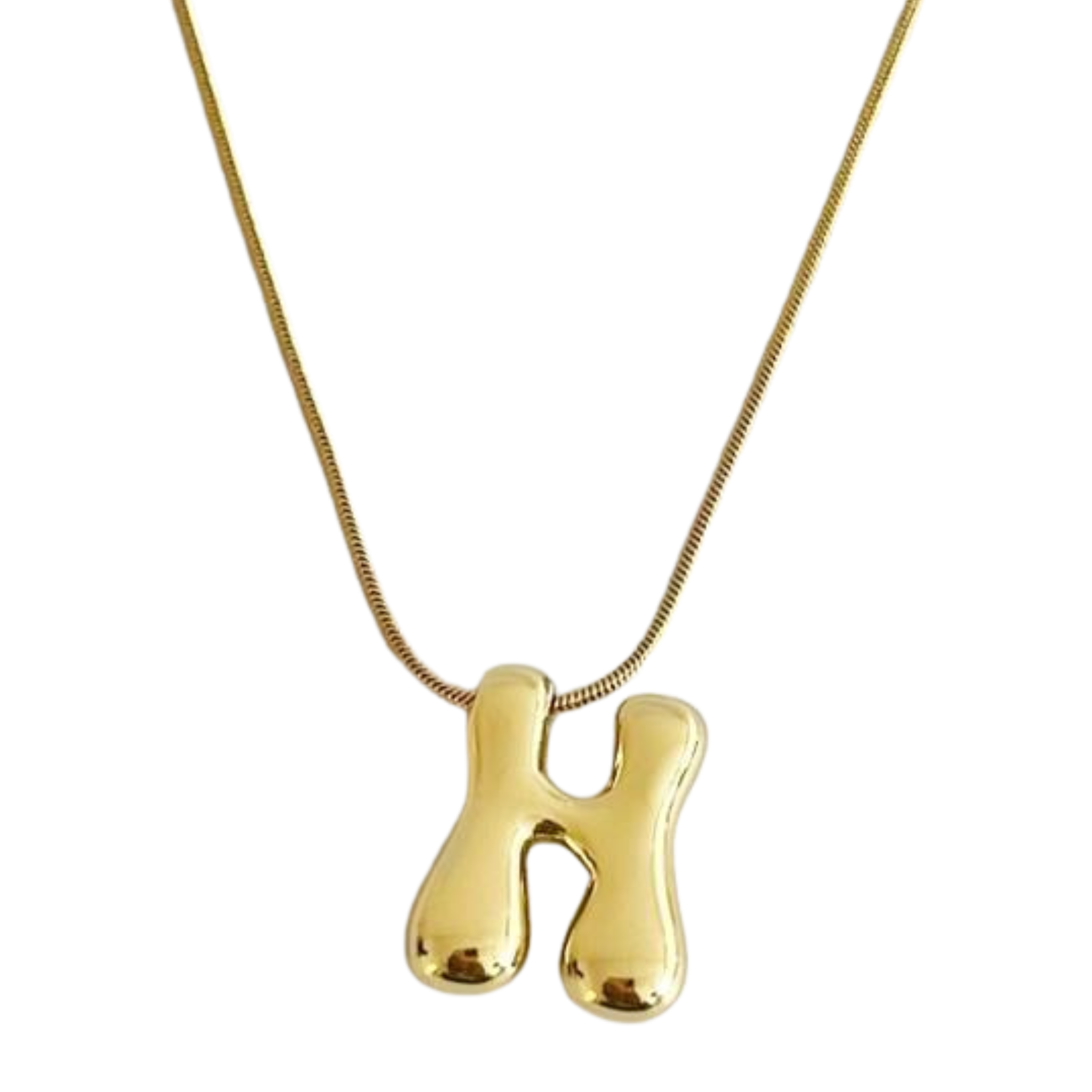 Balloon Letter Initial Necklace