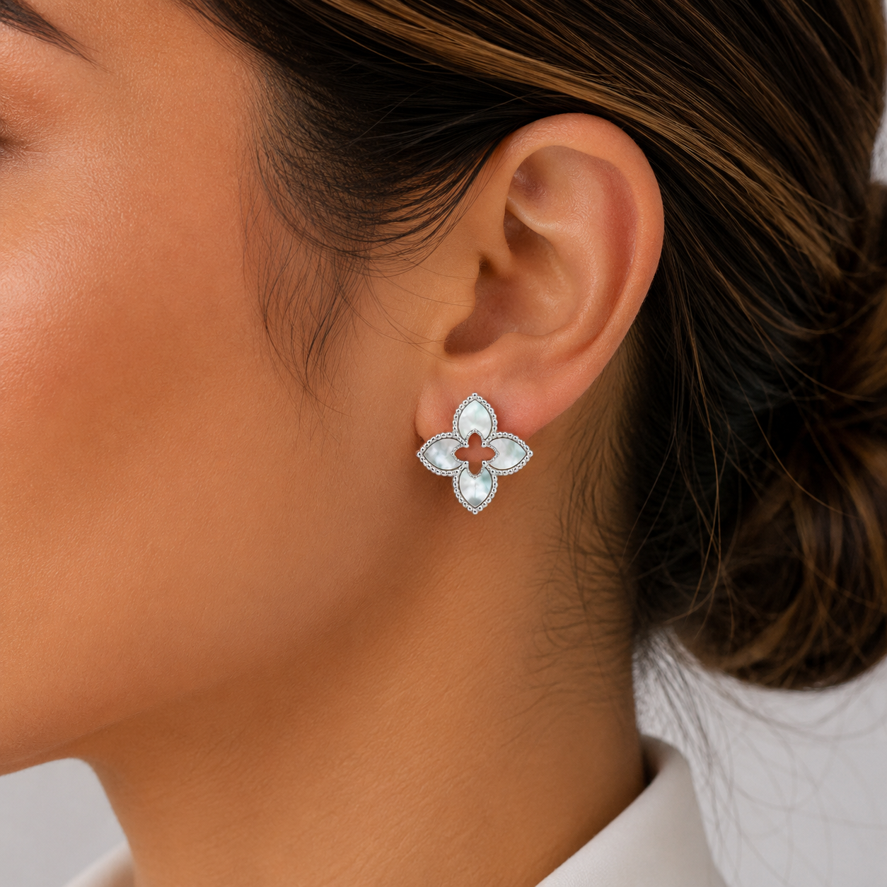 Four Point Flower Earrings