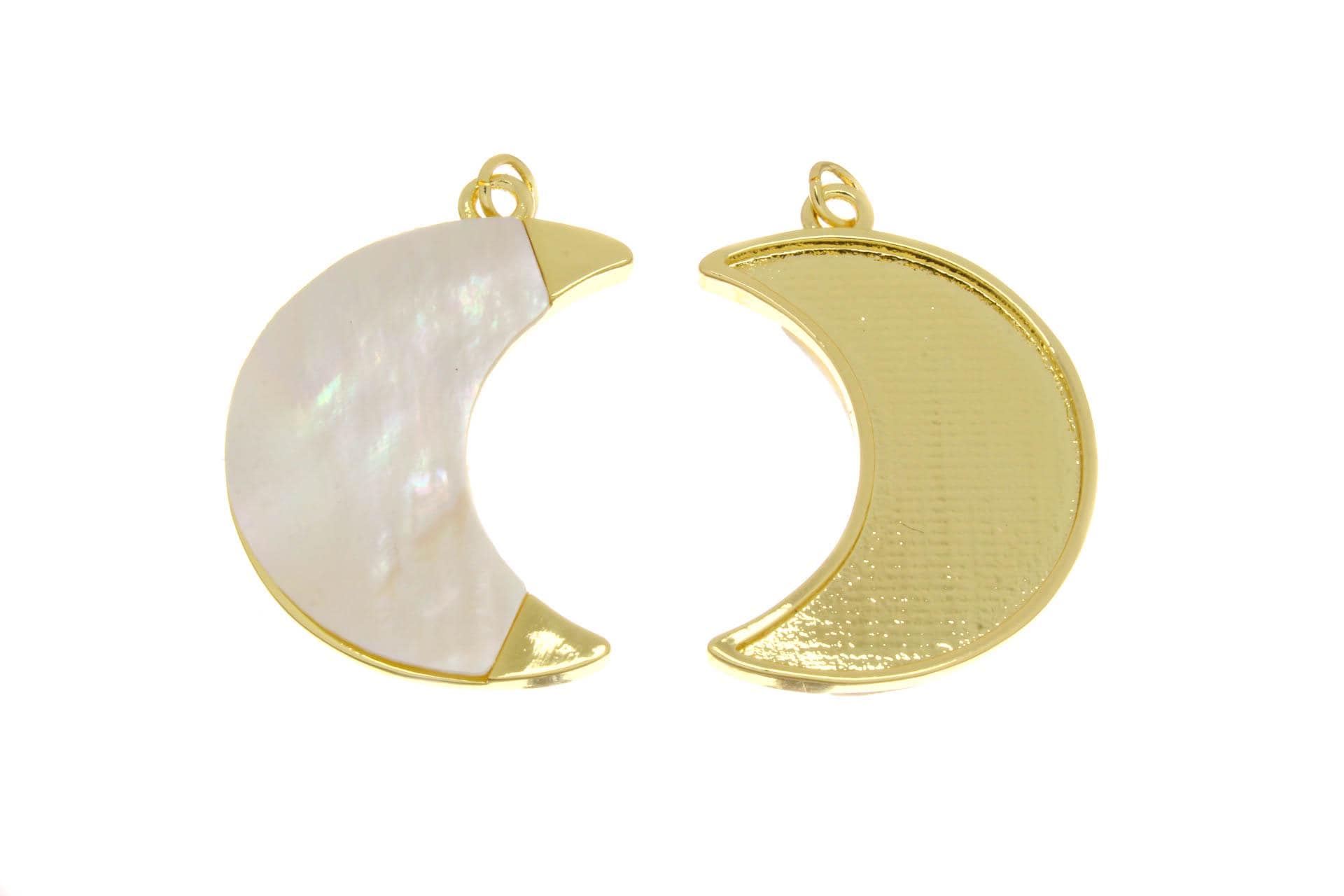 Mother of Pearl Moon Charm
