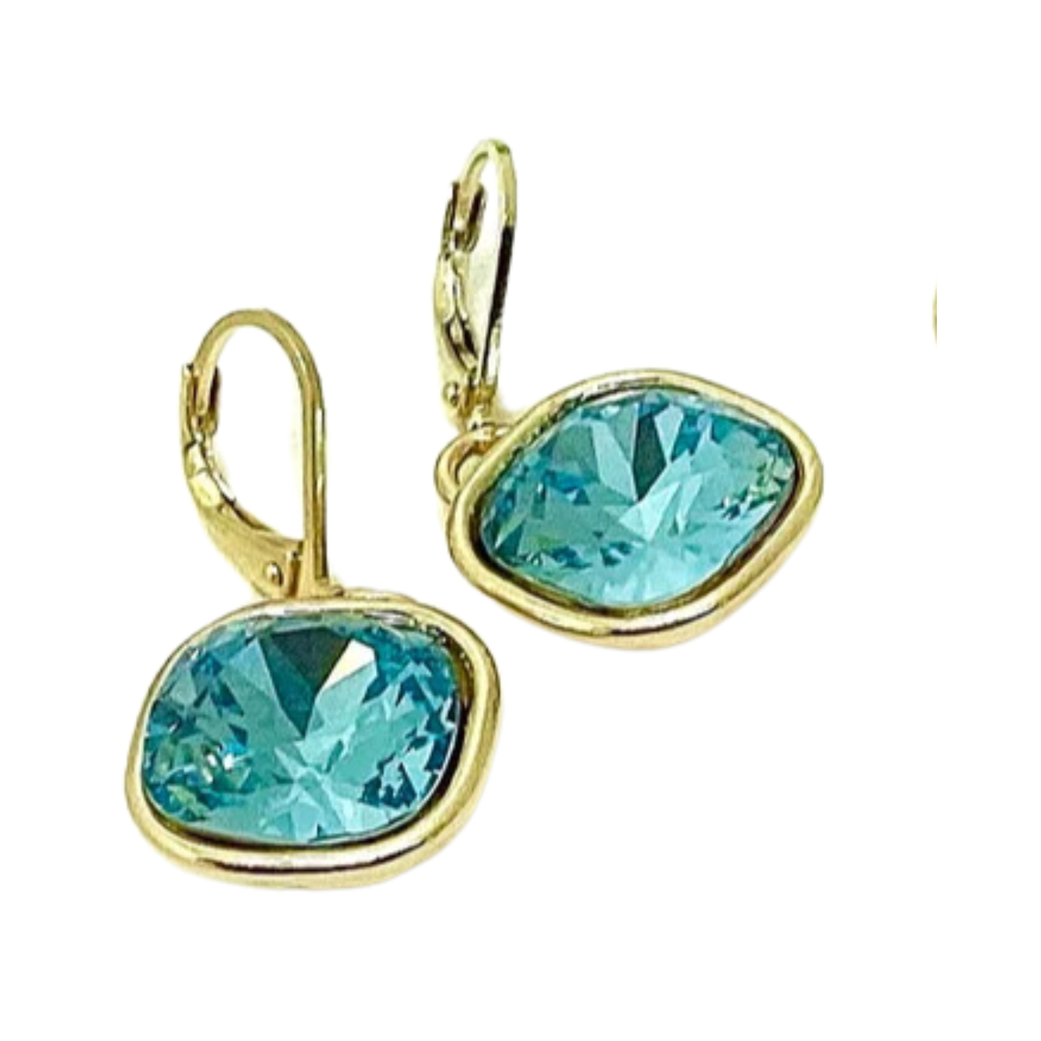 Swarovski crystal cushion cut earring