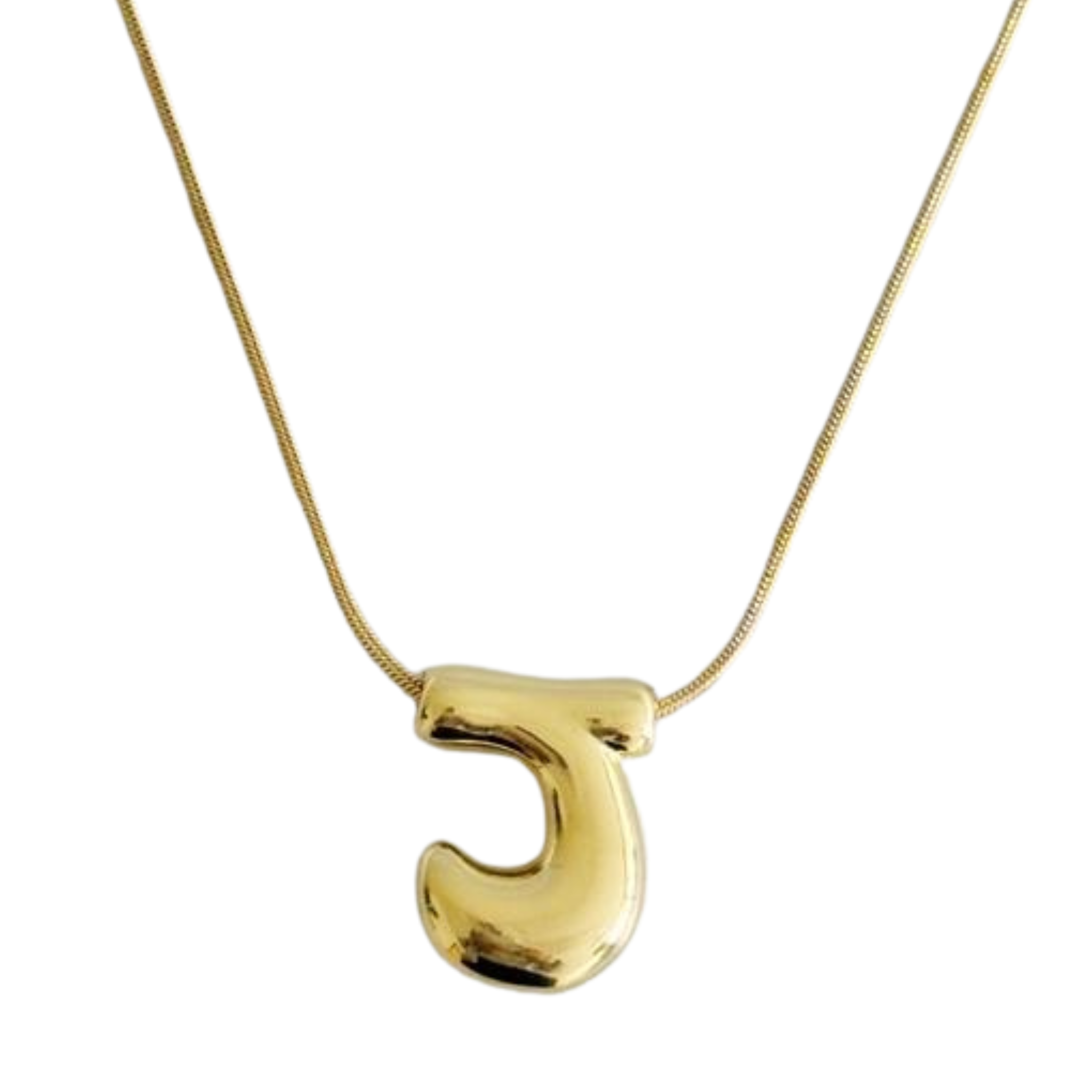 Balloon Letter Initial Necklace