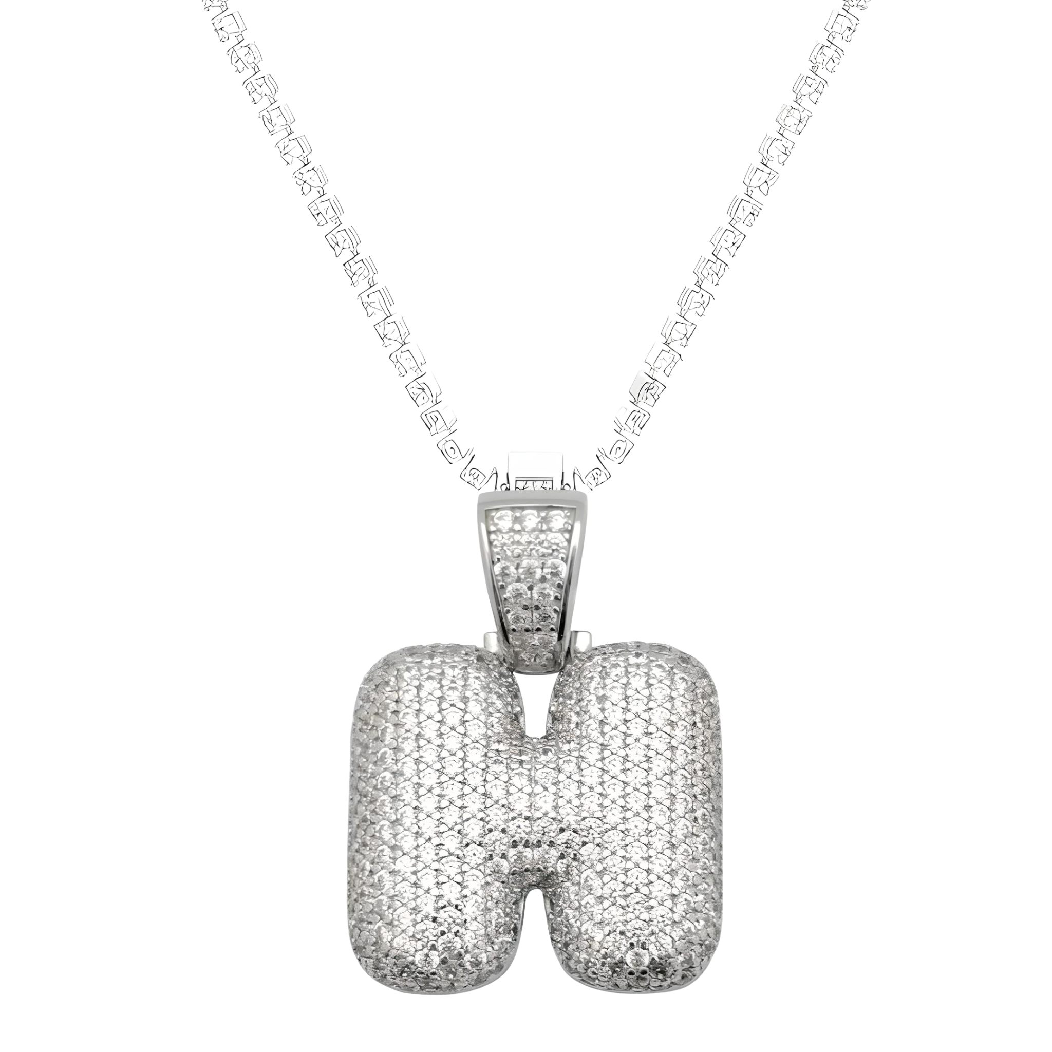 Crystal Bubble Initial necklace