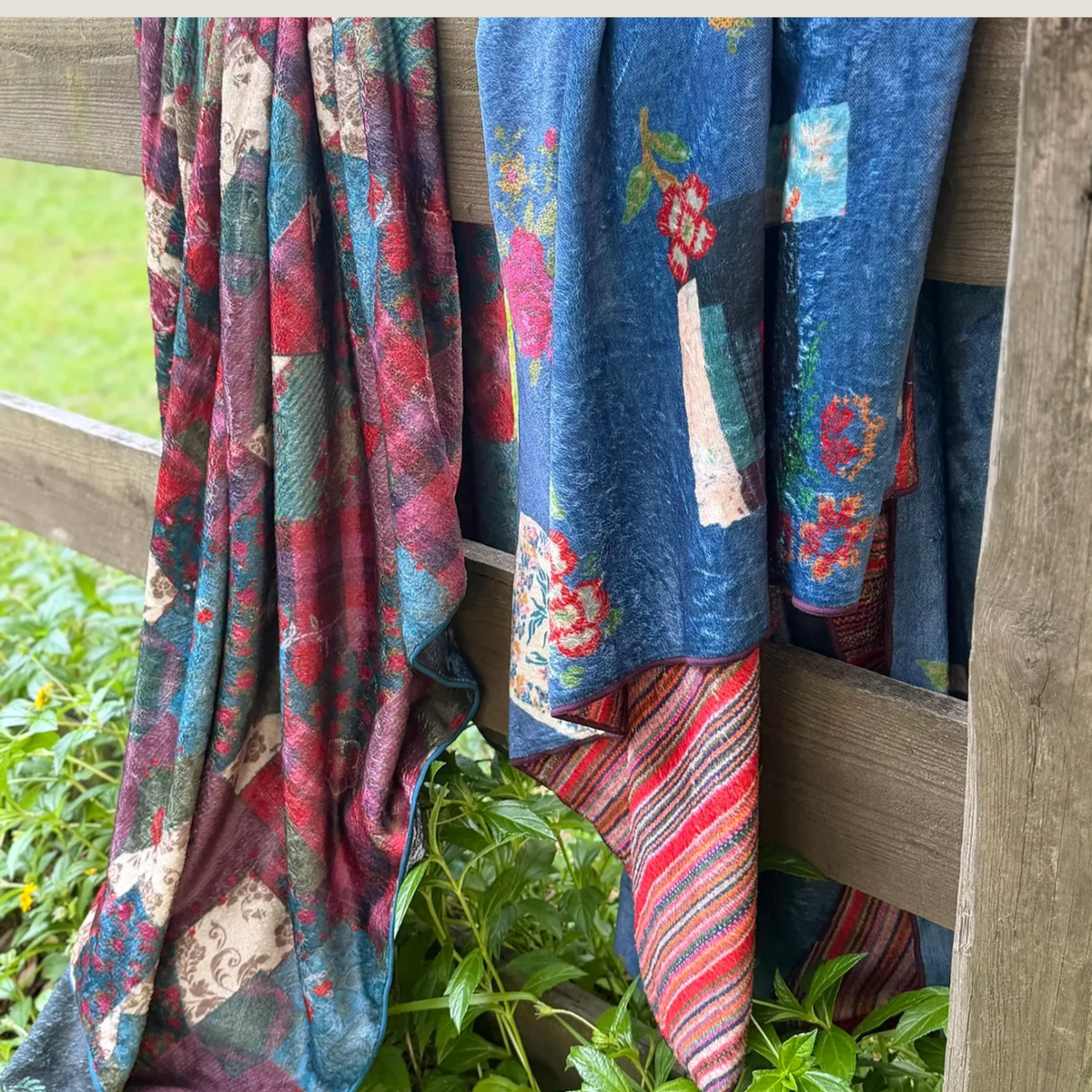 Double-Sided Cozy Throw Blanket