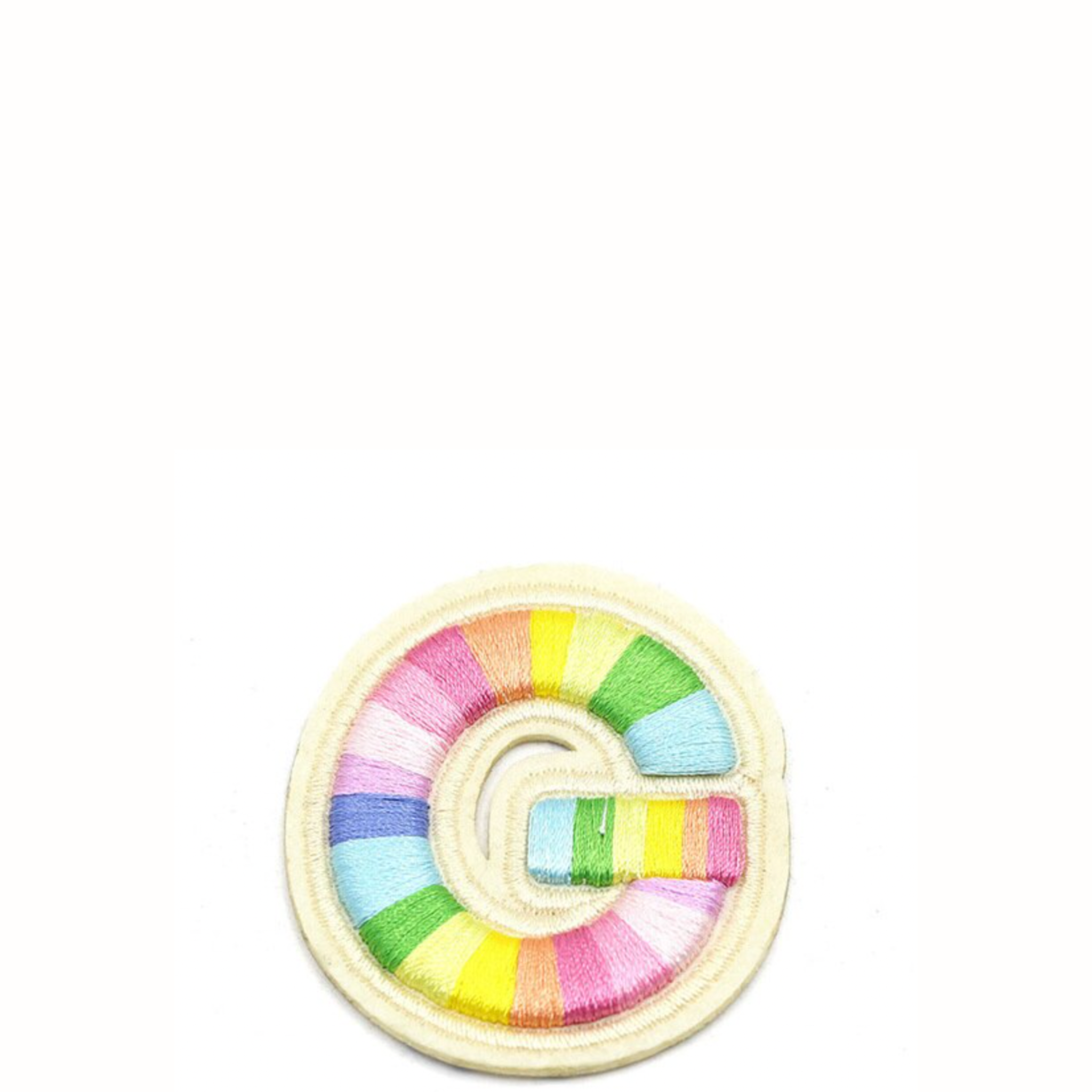 Rainbow Stripe Initial Sticker Patches
