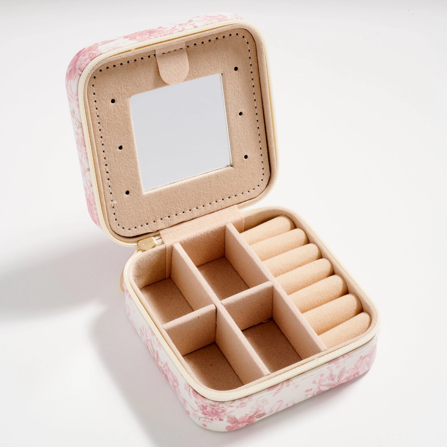 Travel Jewelry Box with Mirror | Compact