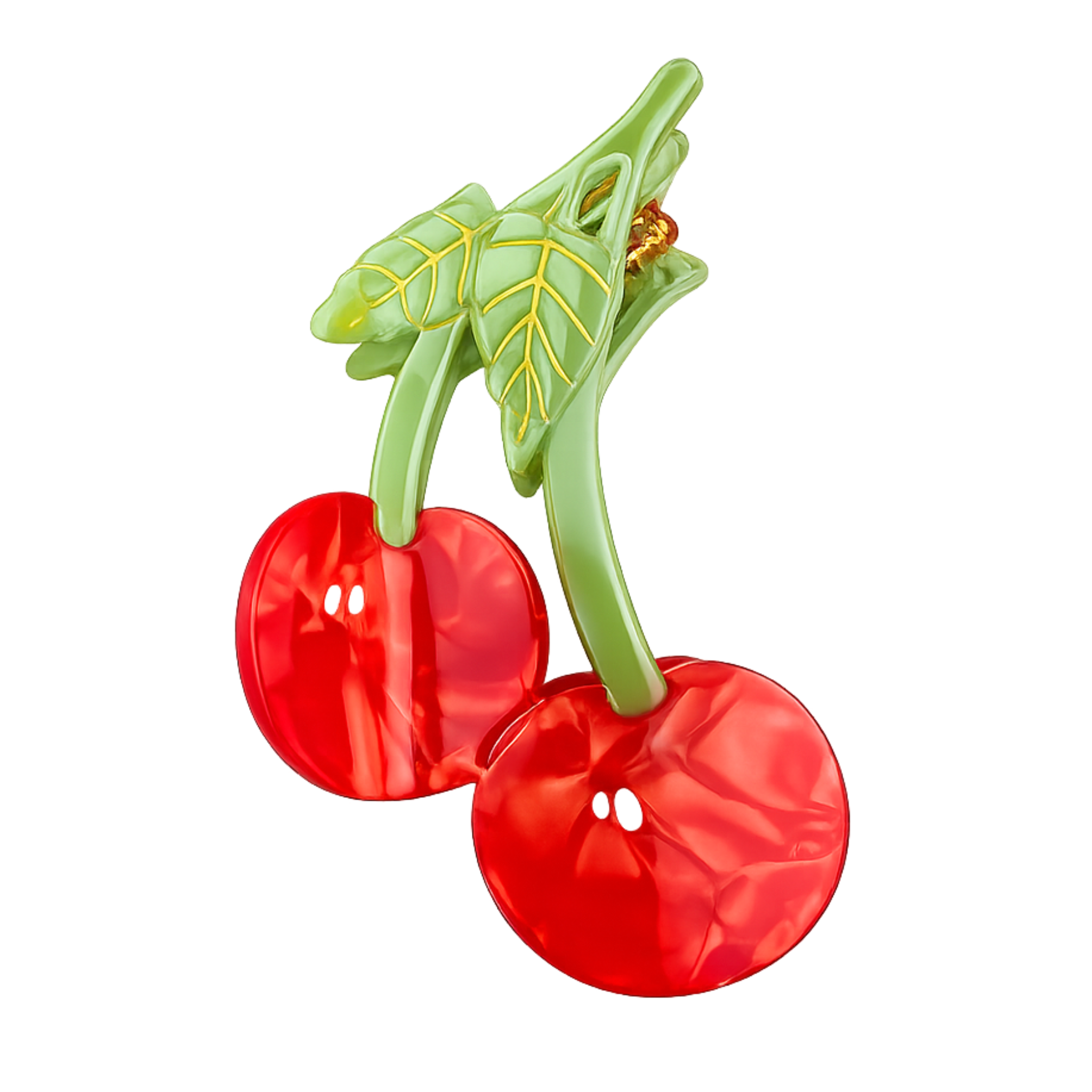 Sweet Red Cherry Claw Clip, Twin Cherries Hair Clip