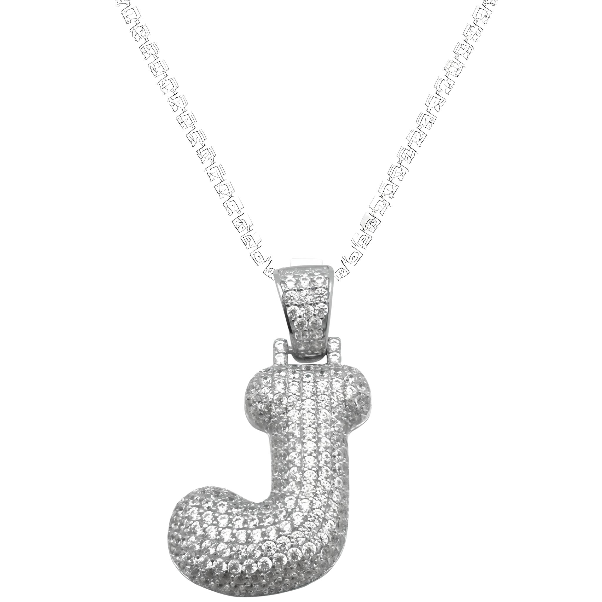 Crystal Bubble Initial necklace