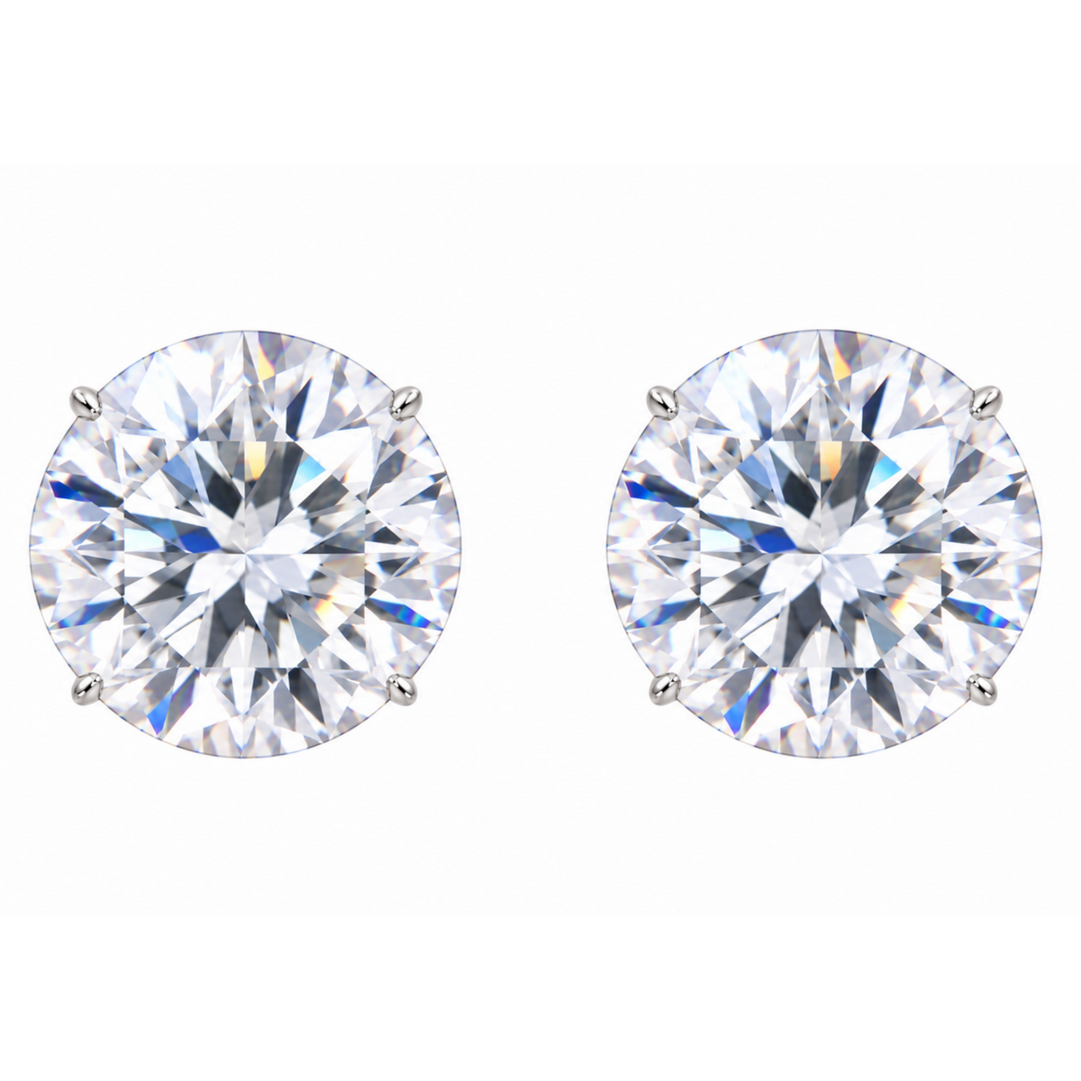 Simple round sterling silver studs, 9mm earring pair by Private Label