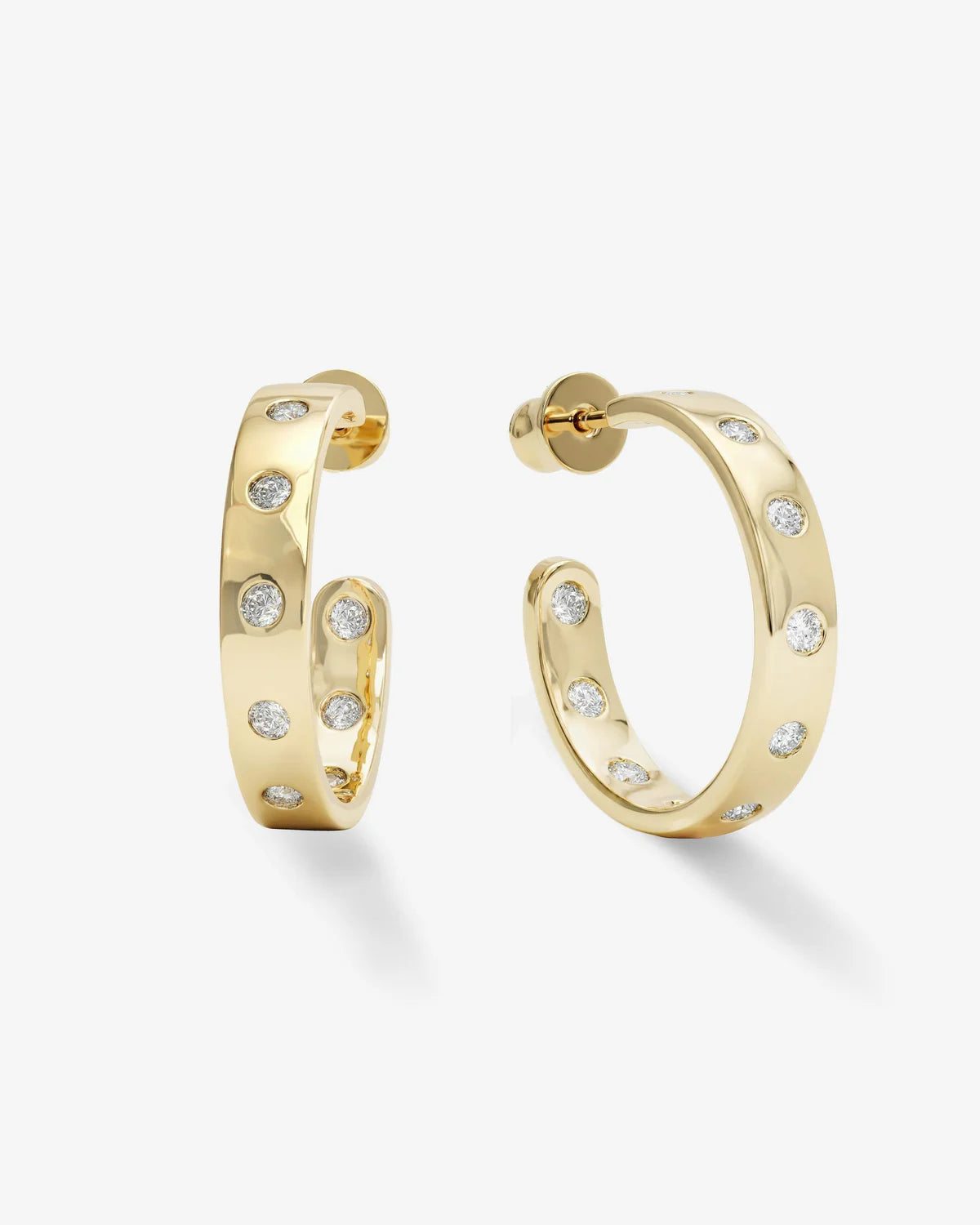 Ashley Rodeo Hoops - Gold|White Diamondettes