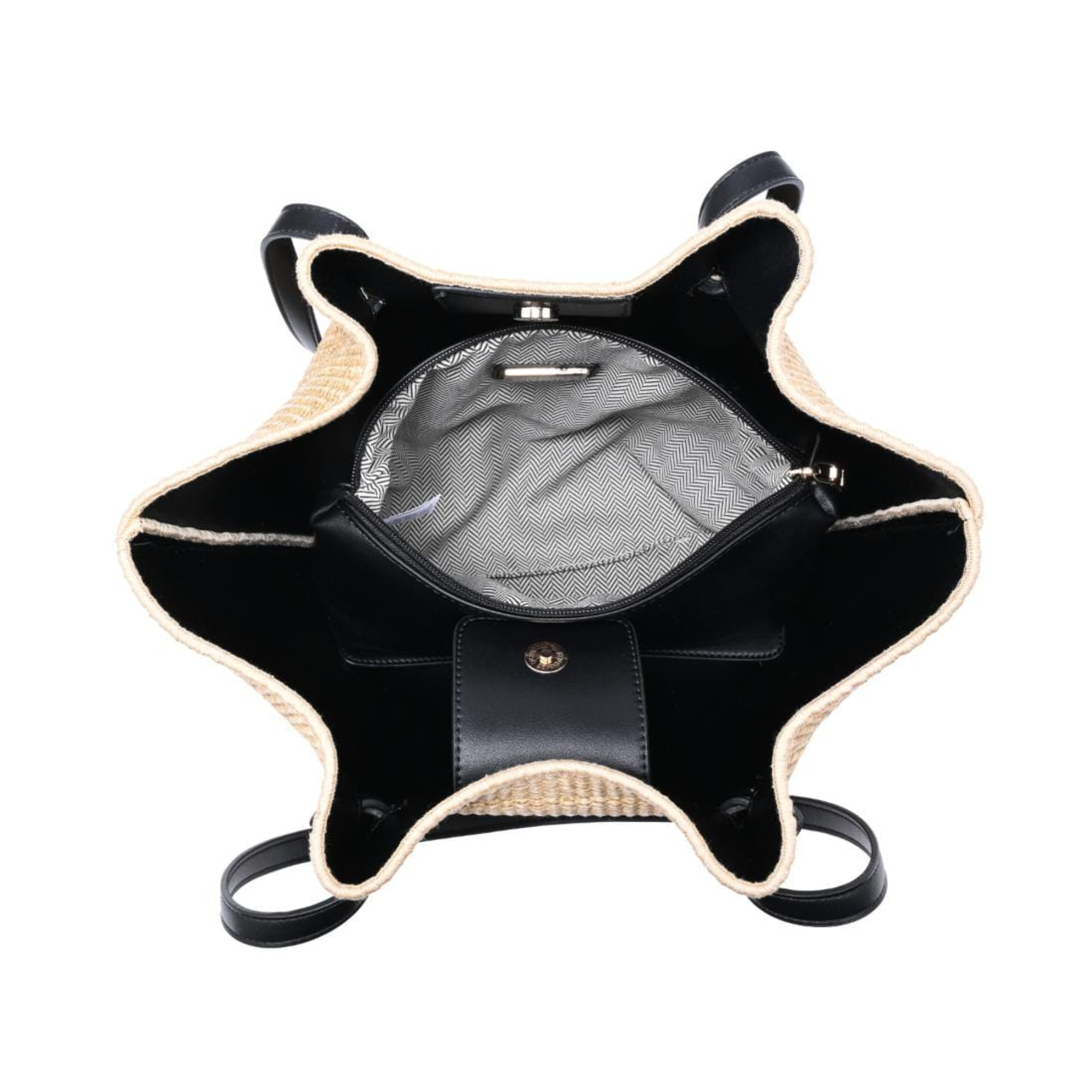 Lorenza 2 in 1 Straw Tote Bag with Pouch