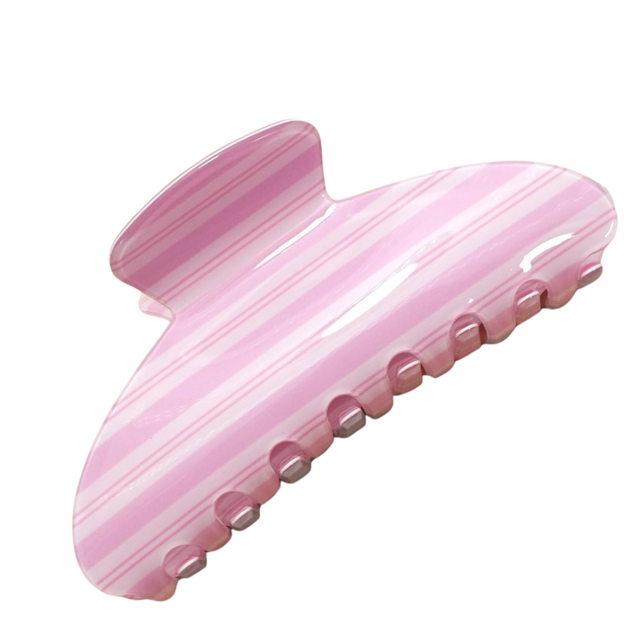 Jumbo Stripe & Plaid Oval Hair Claw Clip