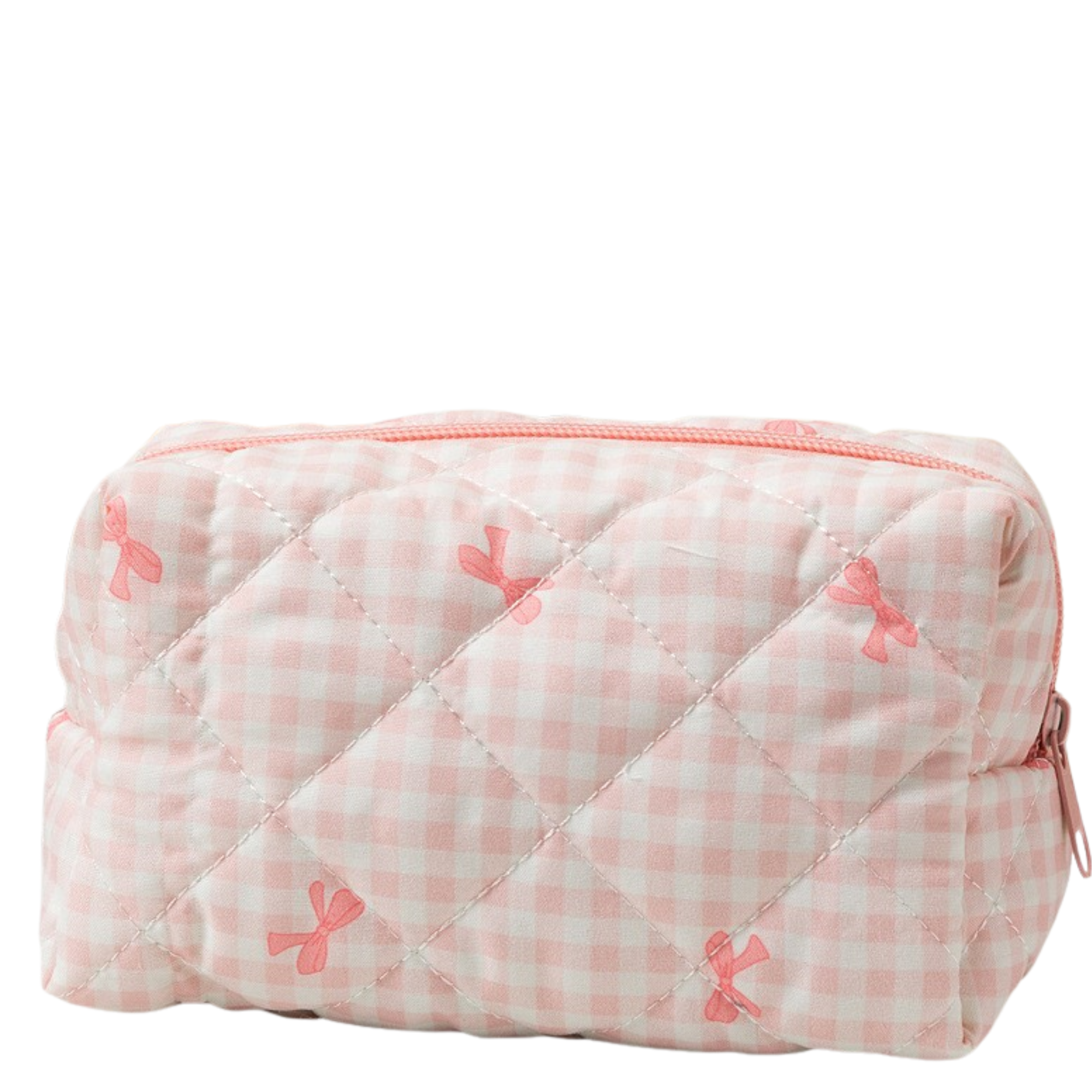 Floral Quilted Cotton Cosmetic Pouch